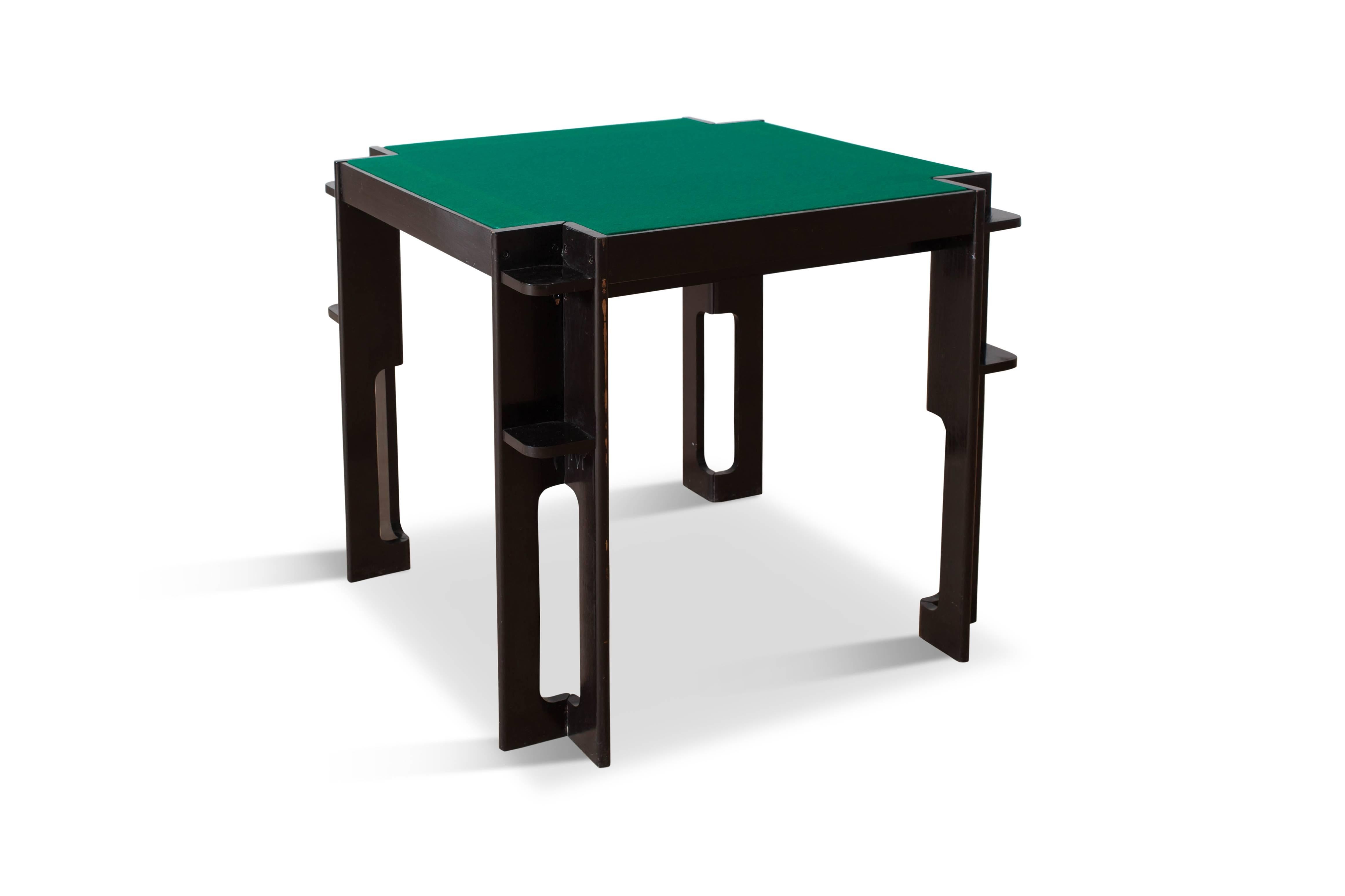 Art Deco Italian Modernism Square Gaming Table, 1930s