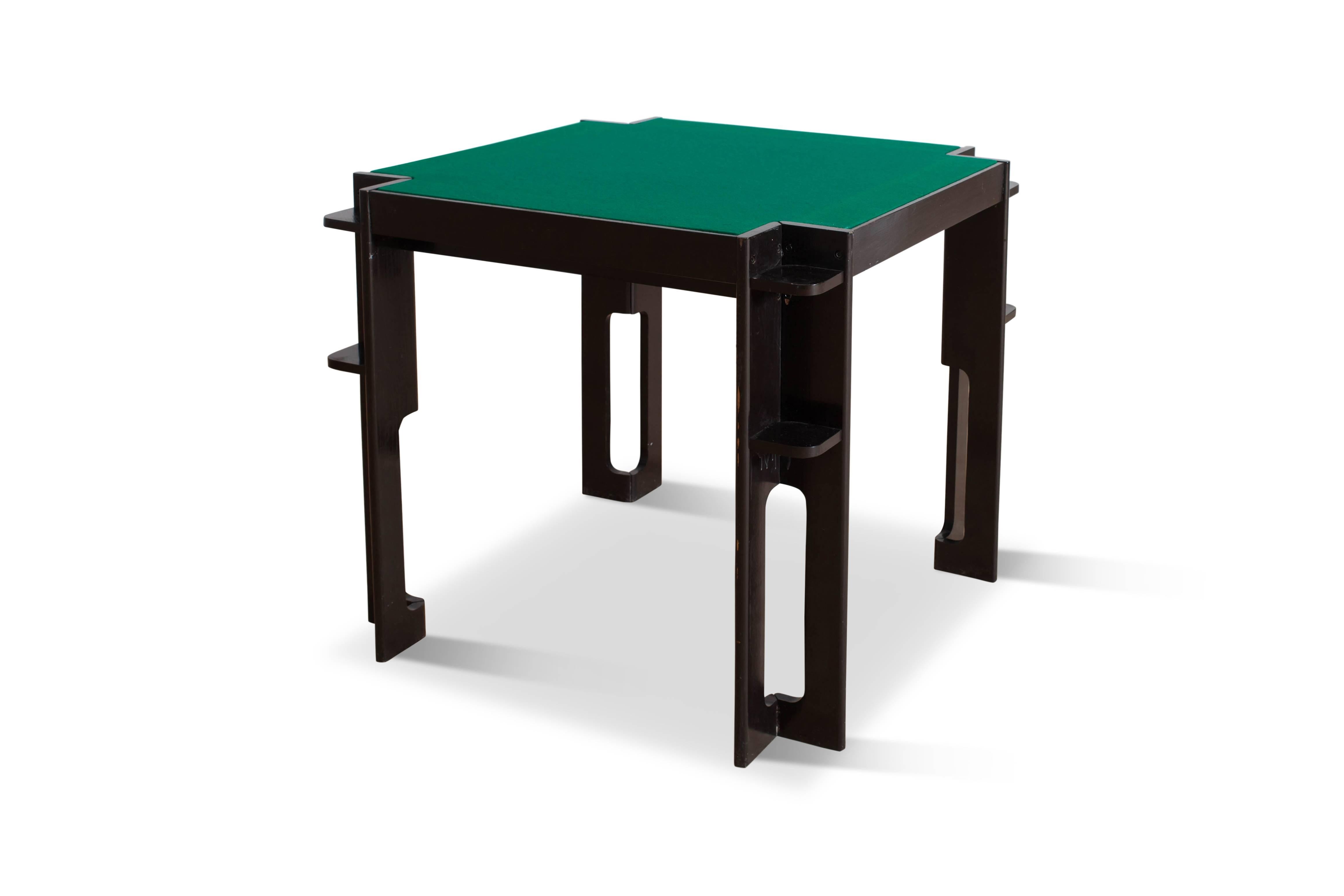Italian Modernism Square Gaming Table, 1930s In Good Condition In Antwerp, BE