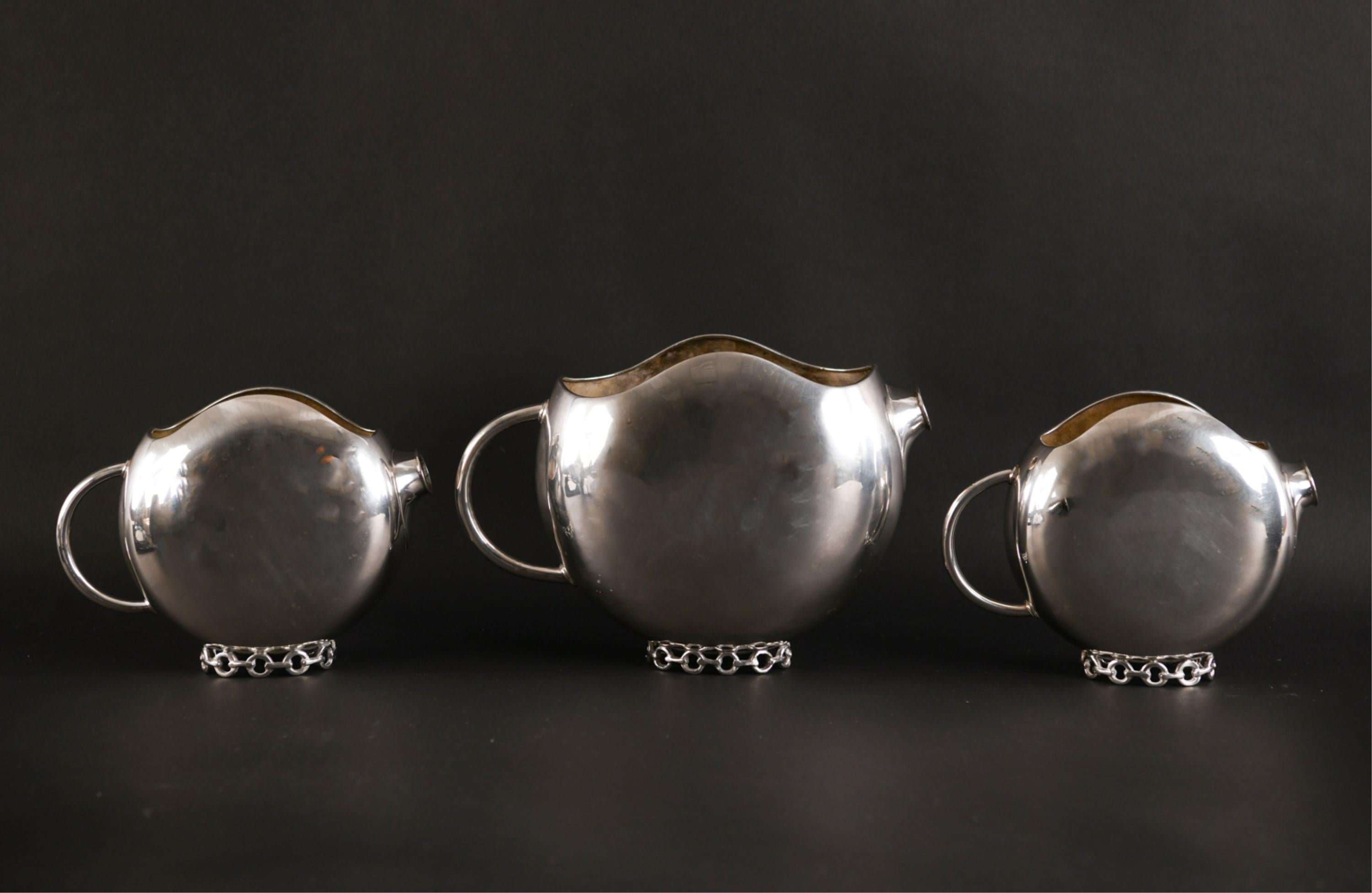 Italian Modernist .800 Silver Pitchers For Sale 6