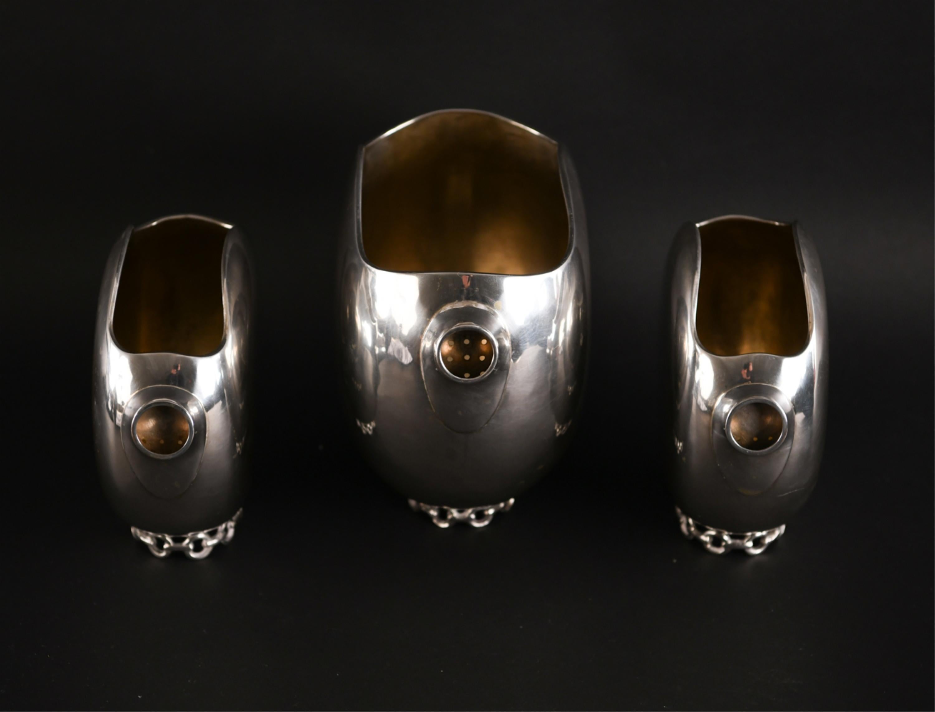 Italian Modernist .800 Silver Pitchers For Sale 1