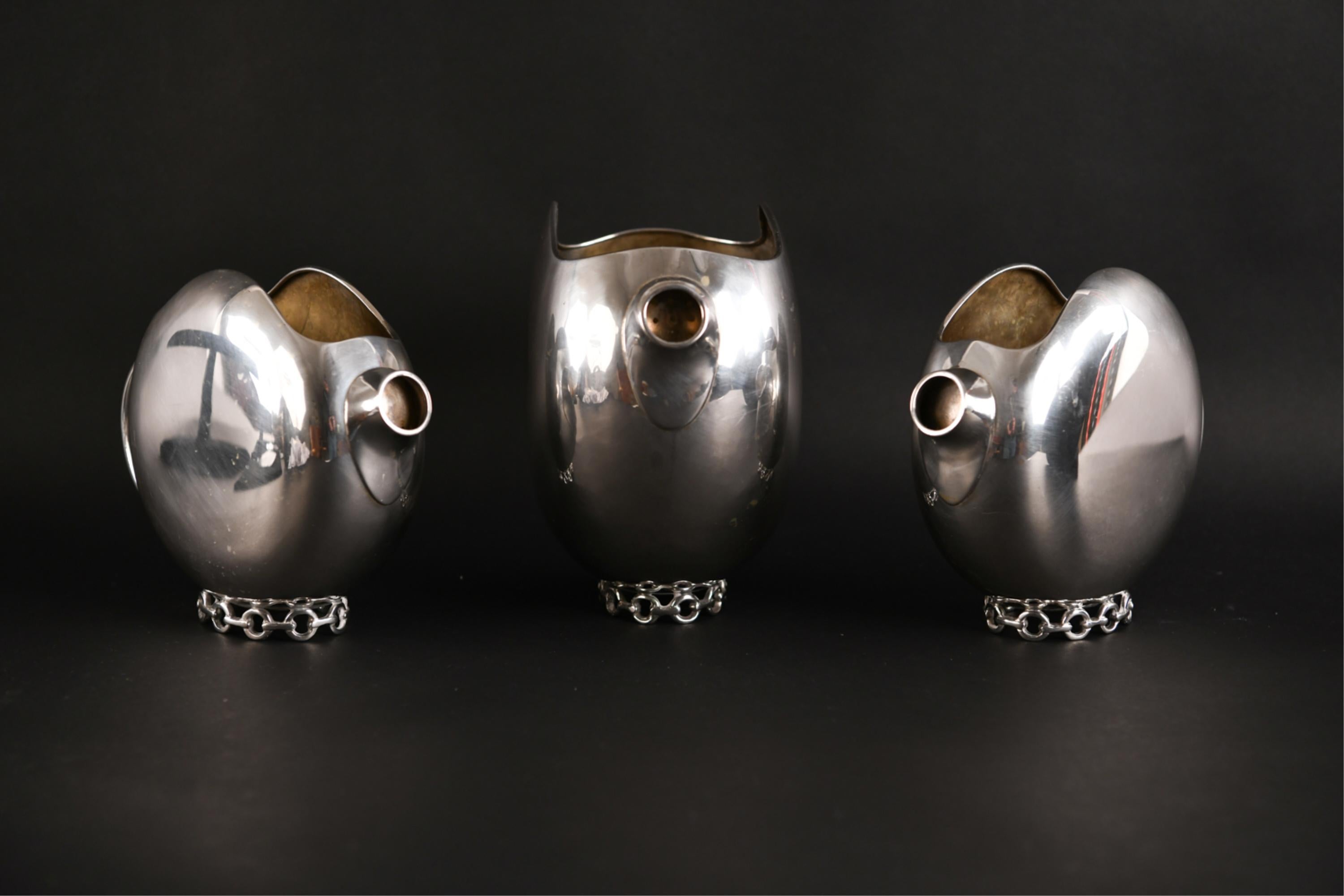 Italian Modernist .800 Silver Pitchers For Sale 3