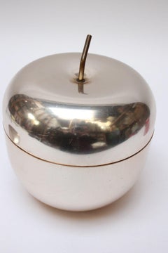 Italian Modernist Aluminum "Mela" Ice Bucket by Ettore Sottsass for Rinnovel