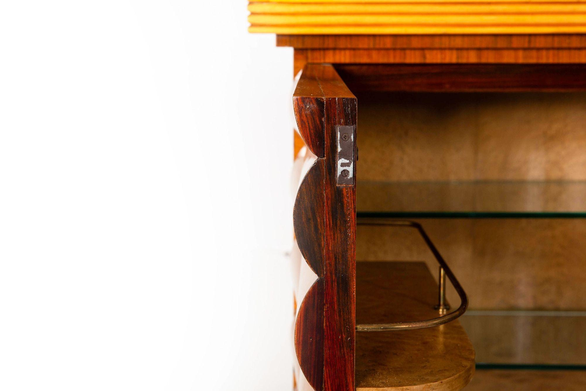 Meuble de bar Art Déco moderniste italien par Michele Merighi vers 1940 en vente 9