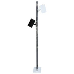 Italian Modernist Black and White Floor Lamp