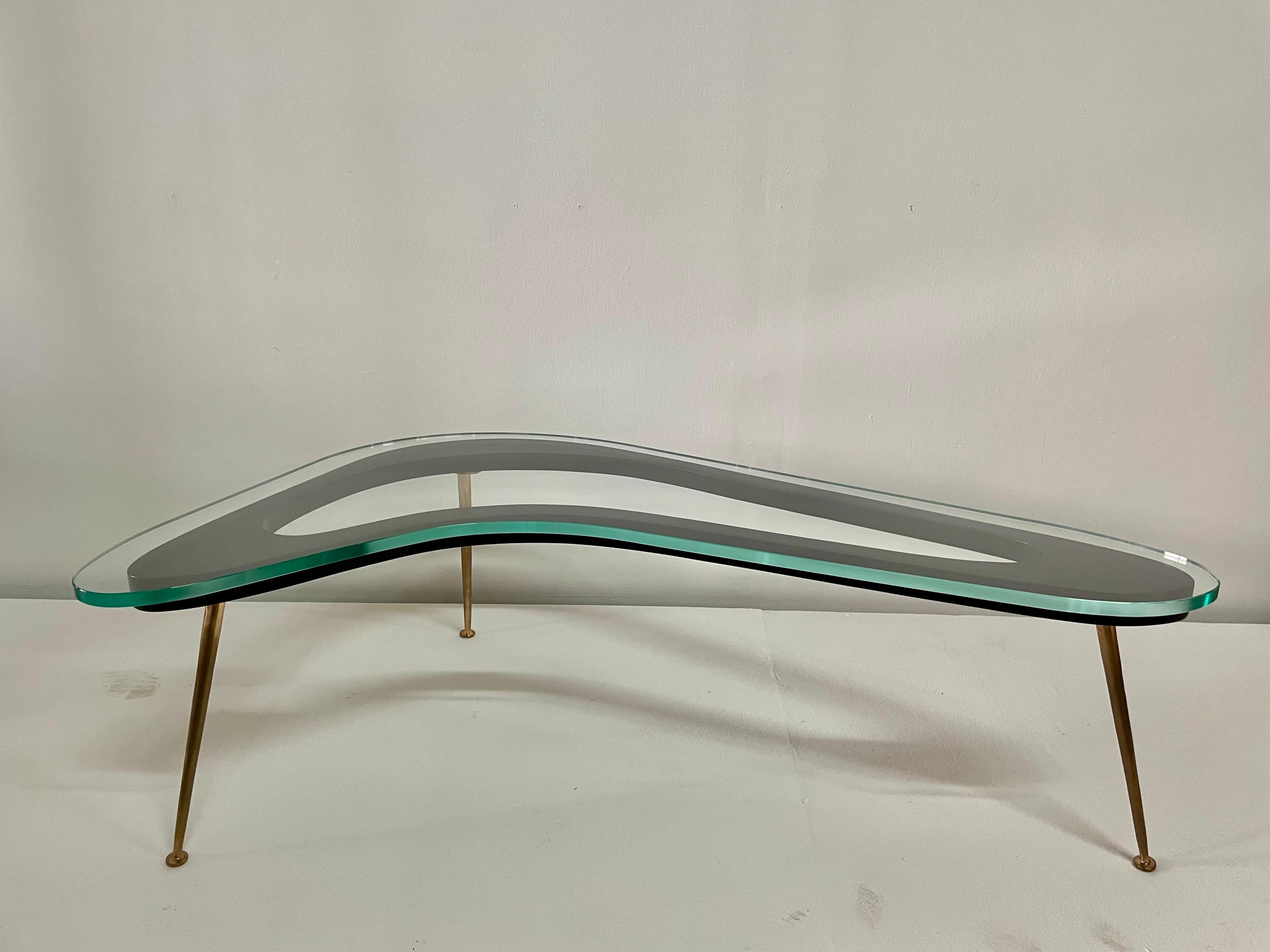 Italian Modernist Boomerang Style Cocktail Table For Sale 5