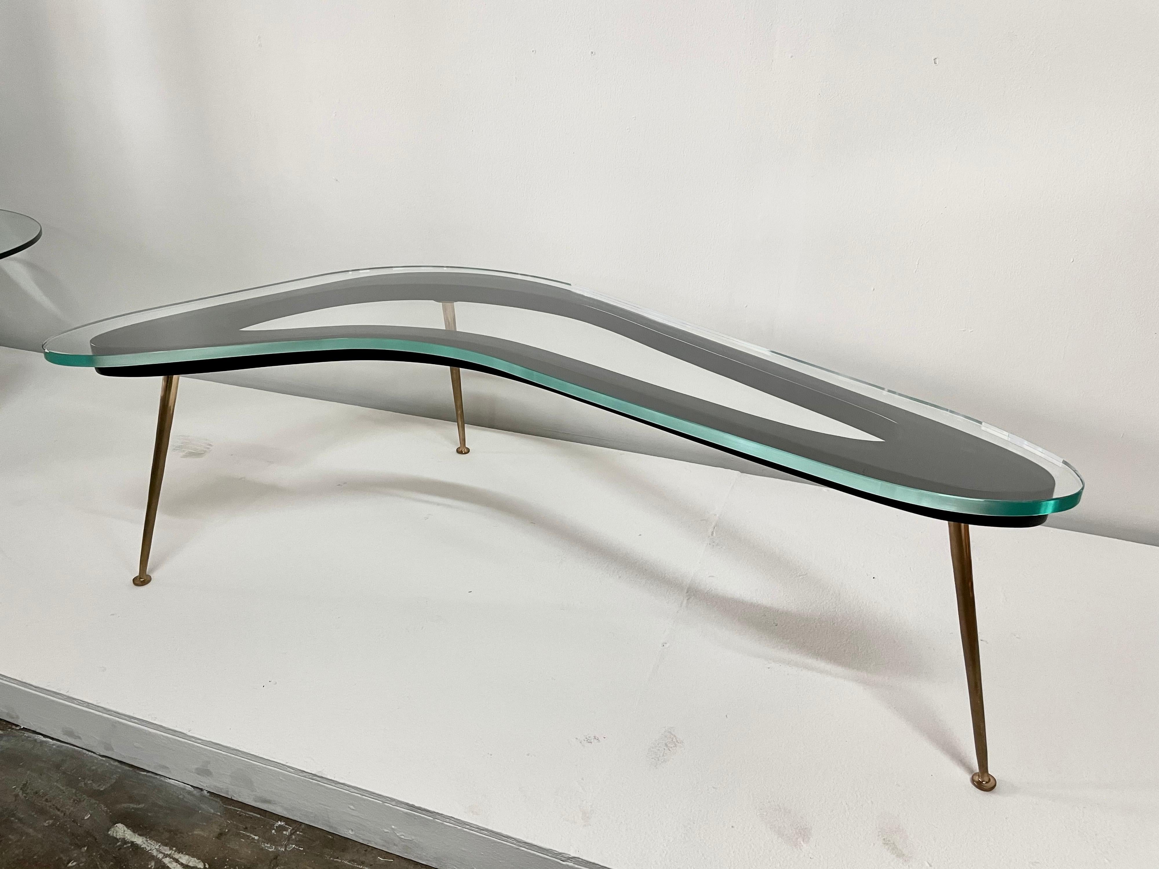 Italian Modernist Boomerang Style Cocktail Table For Sale 1