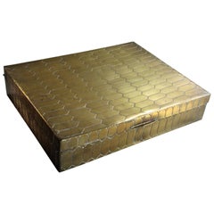 Italian Modernist Brass Box in the style of Gabriella Crespi