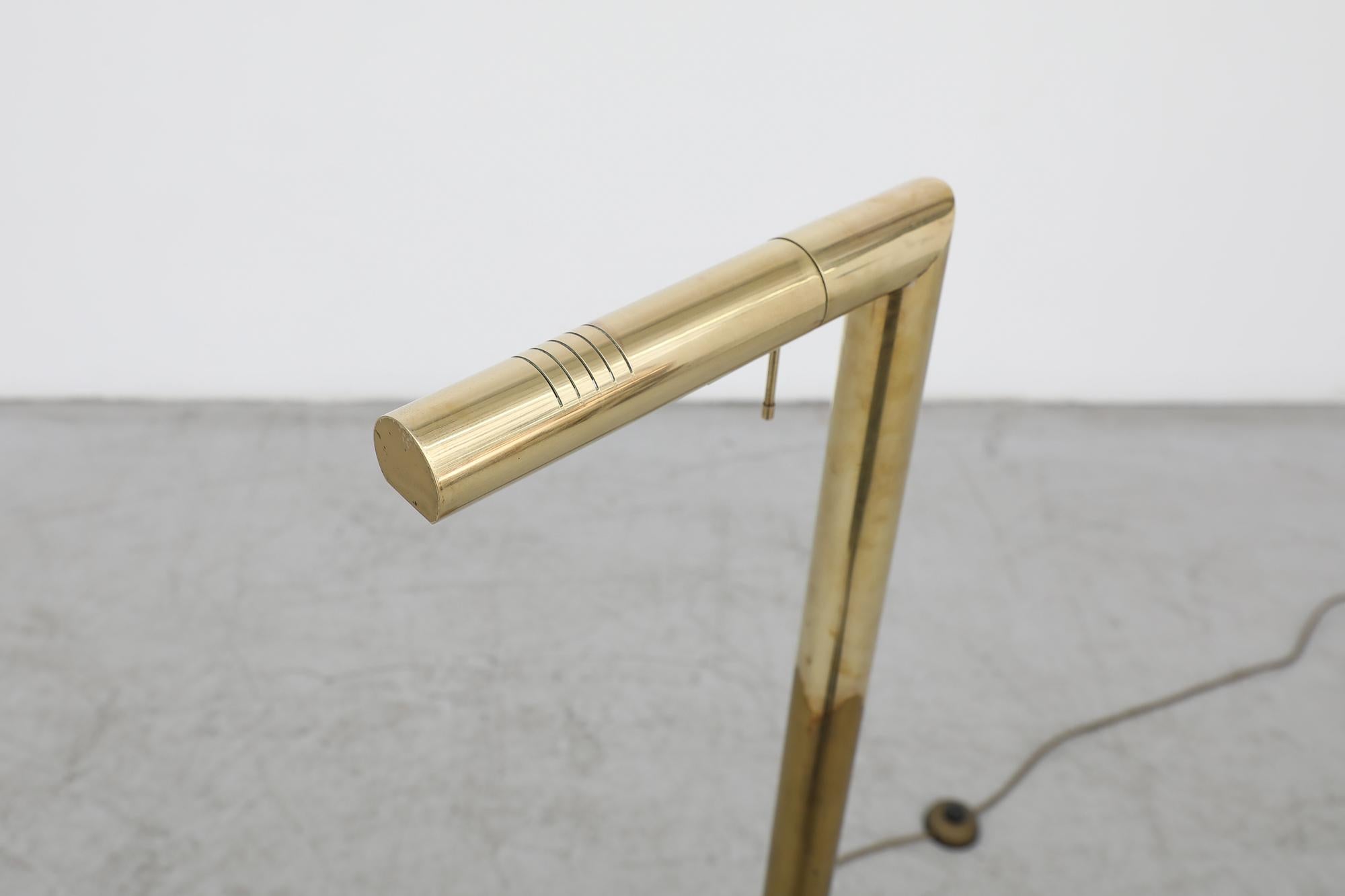 Italian Modernist Brass Floor Light For Sale 8