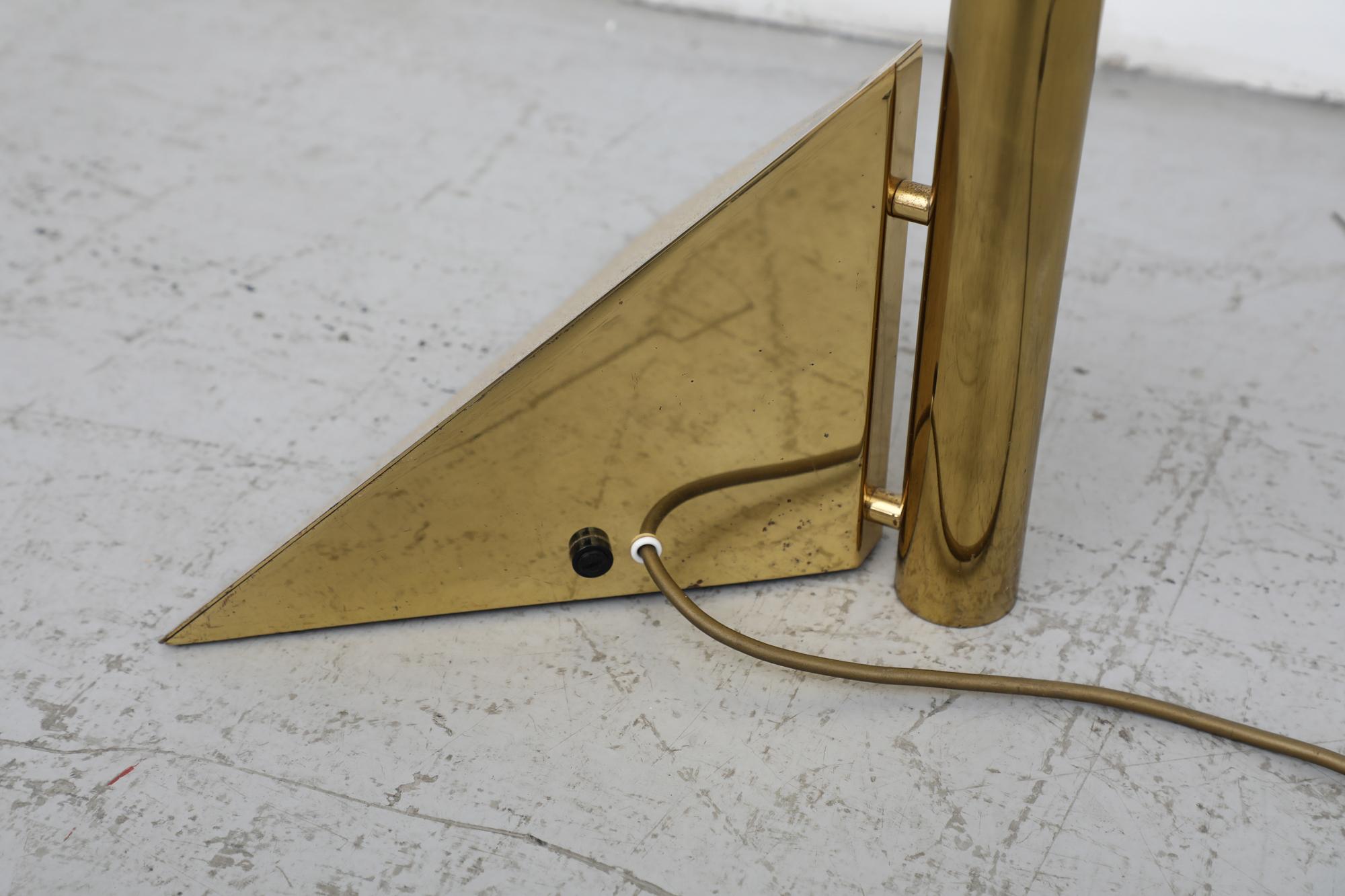 Italian Modernist Brass Floor Light For Sale 13