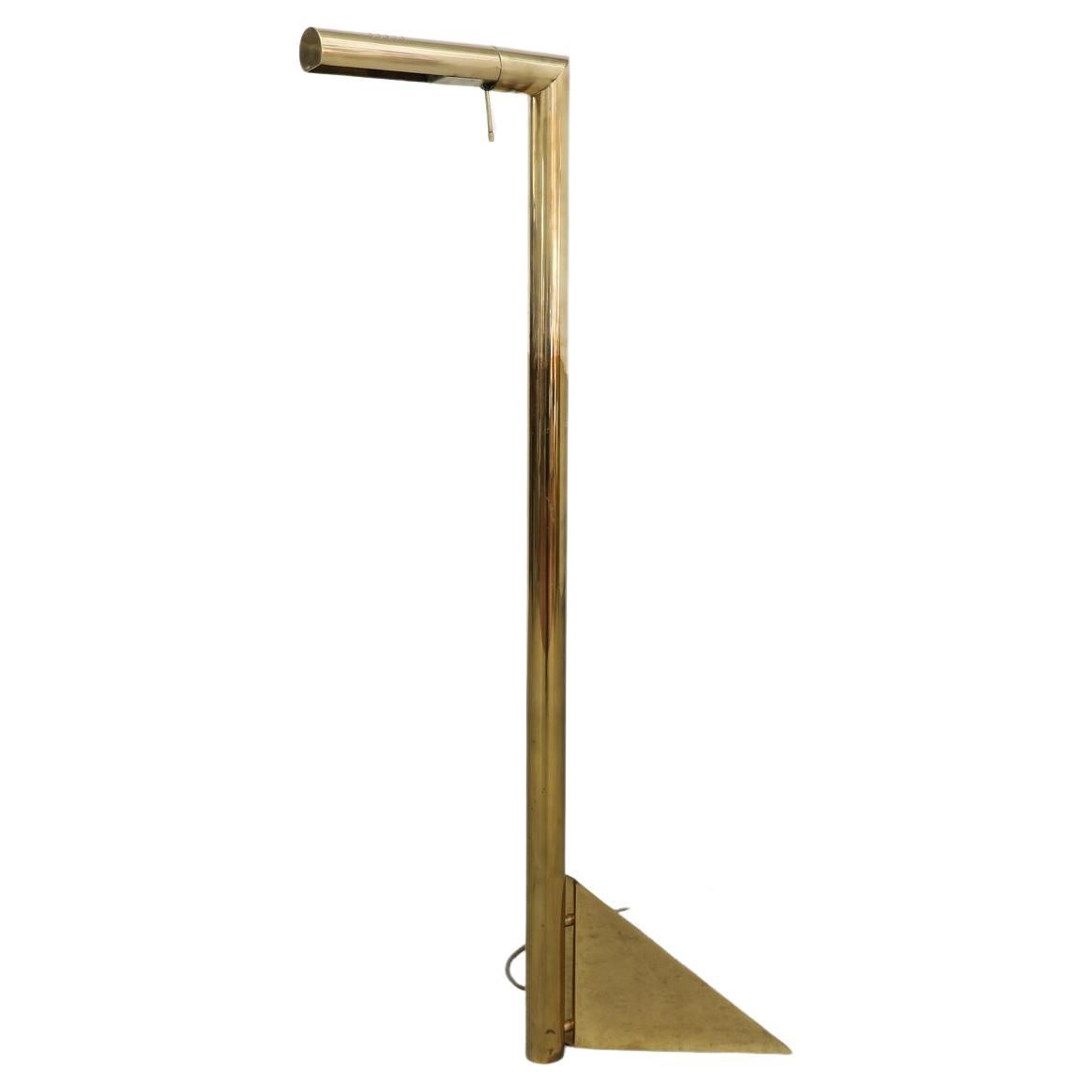 Italian Modernist Brass Floor Light