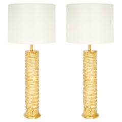 Italian Modernist Brass Lamps