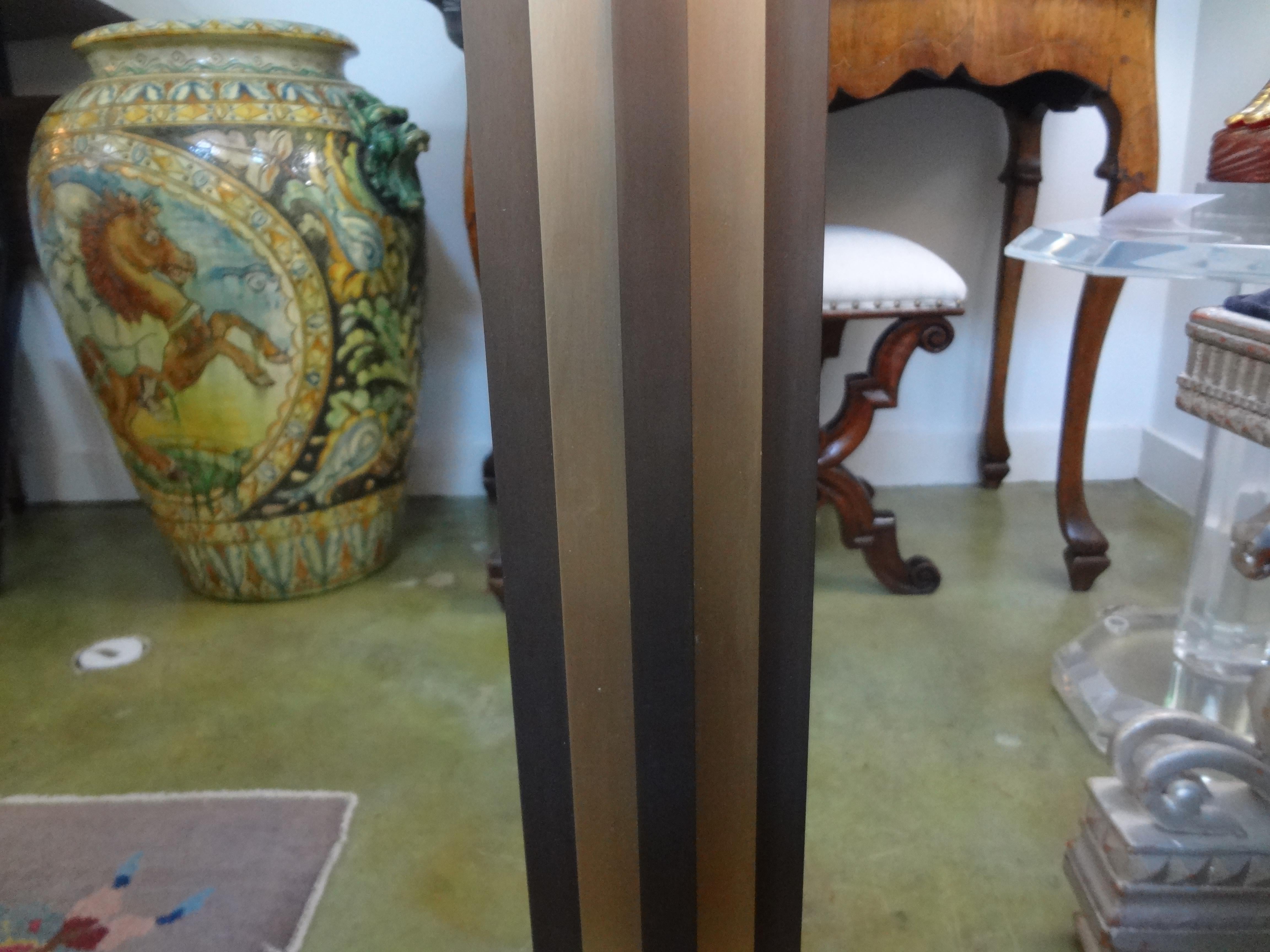 Italian Modernist Bronze and Brass Floor Lamp In Good Condition In Houston, TX