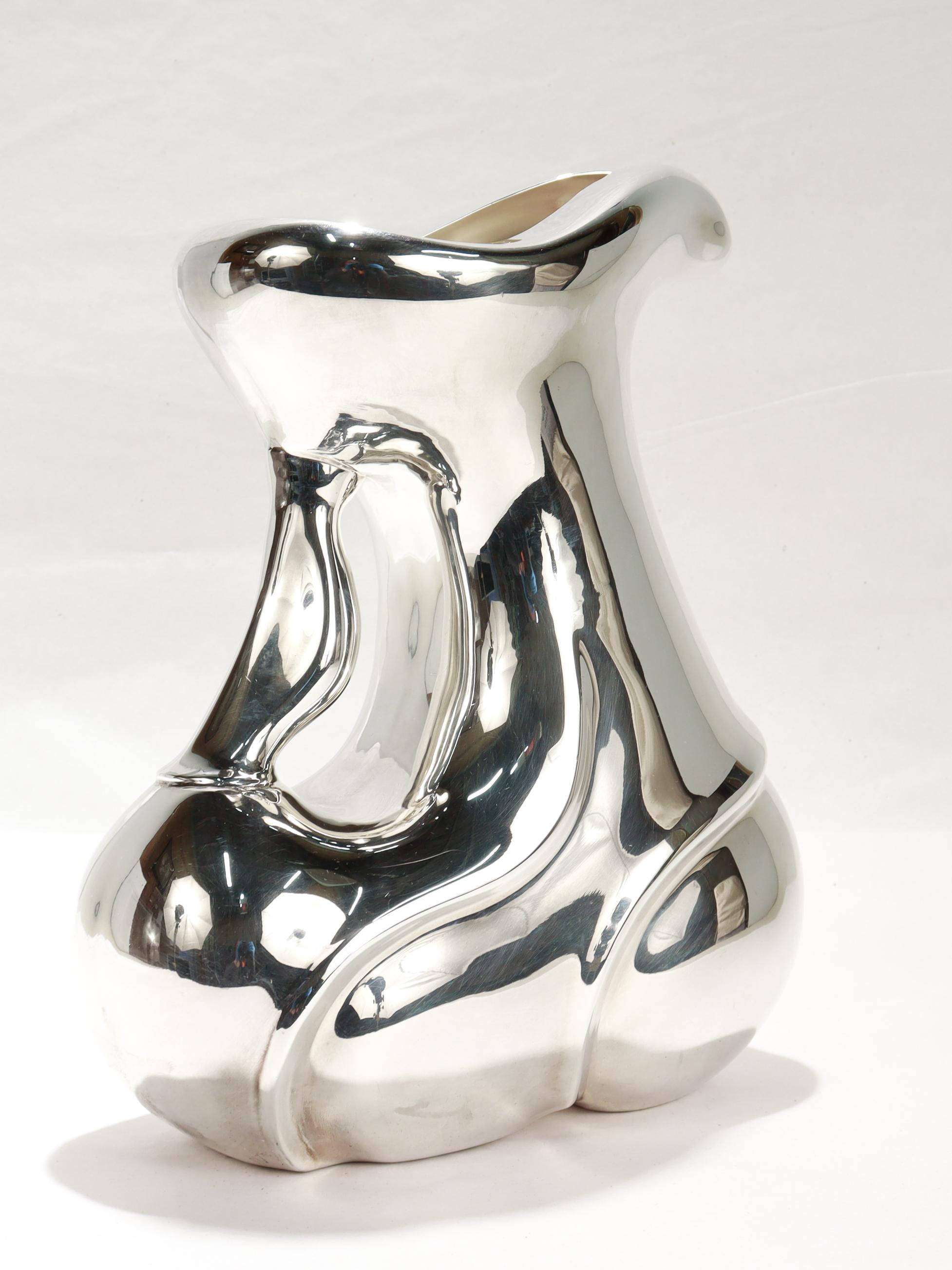 Jarra modernista italiana Calegaro de plata de ley diseñada por Fabian Italiano en venta