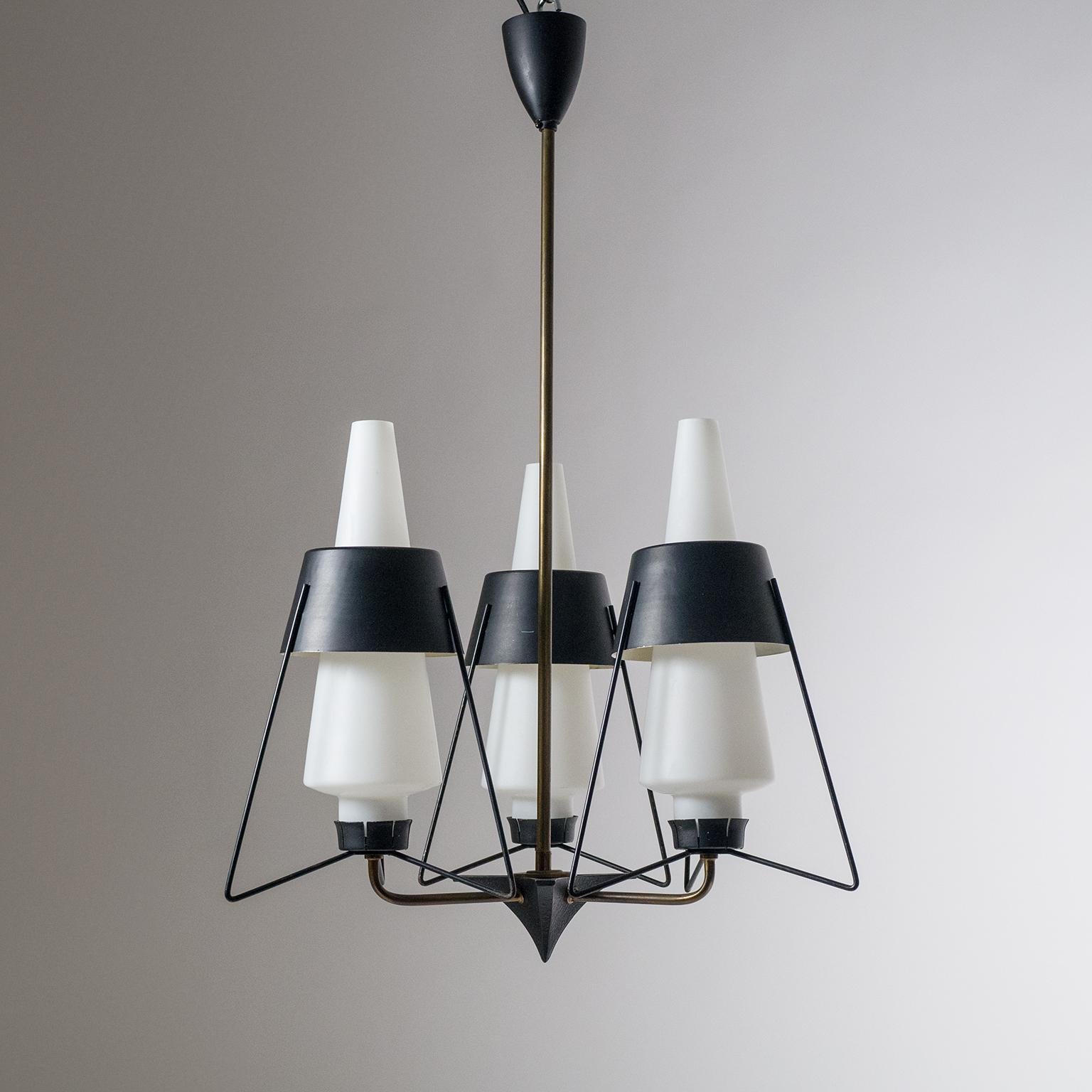 Italian Modernist Chandelier, 1950s 11