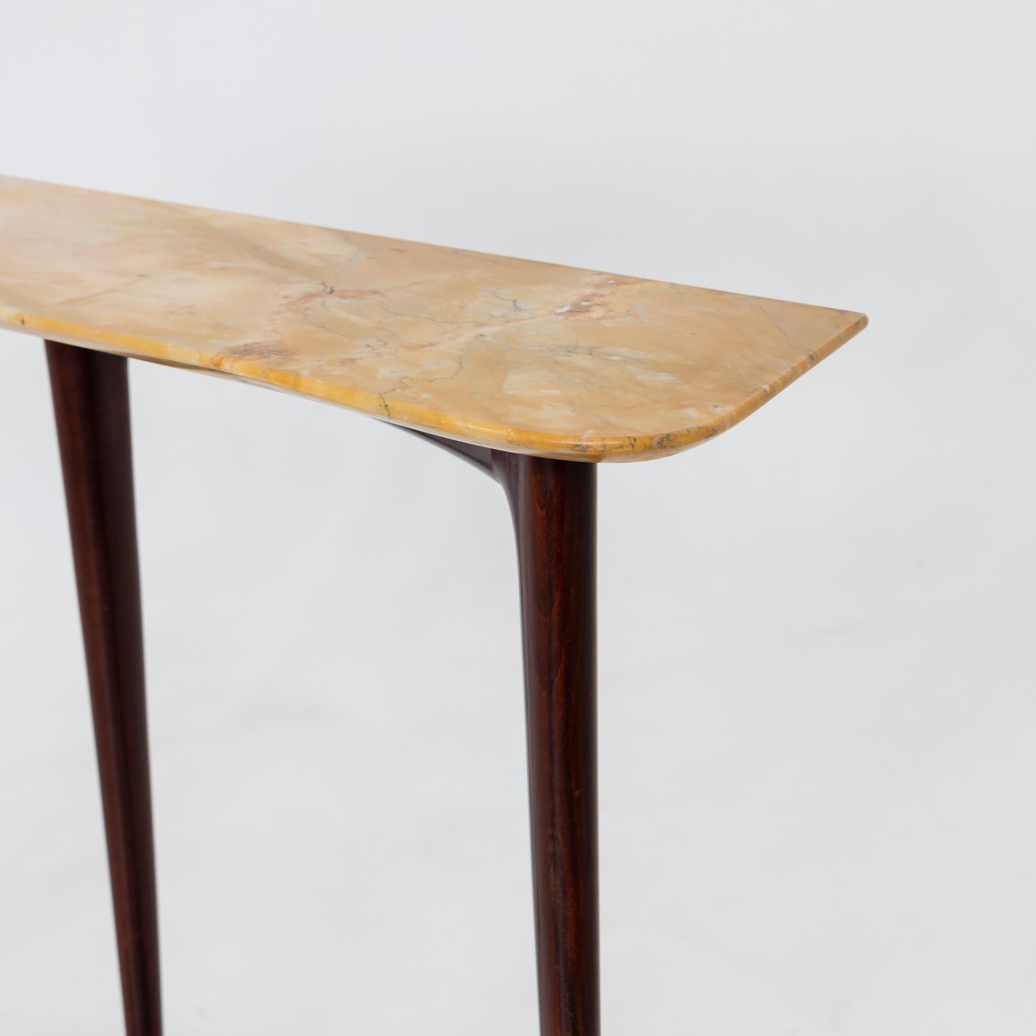 Italian Modernist Console with Marble Top For Sale at 1stDibs