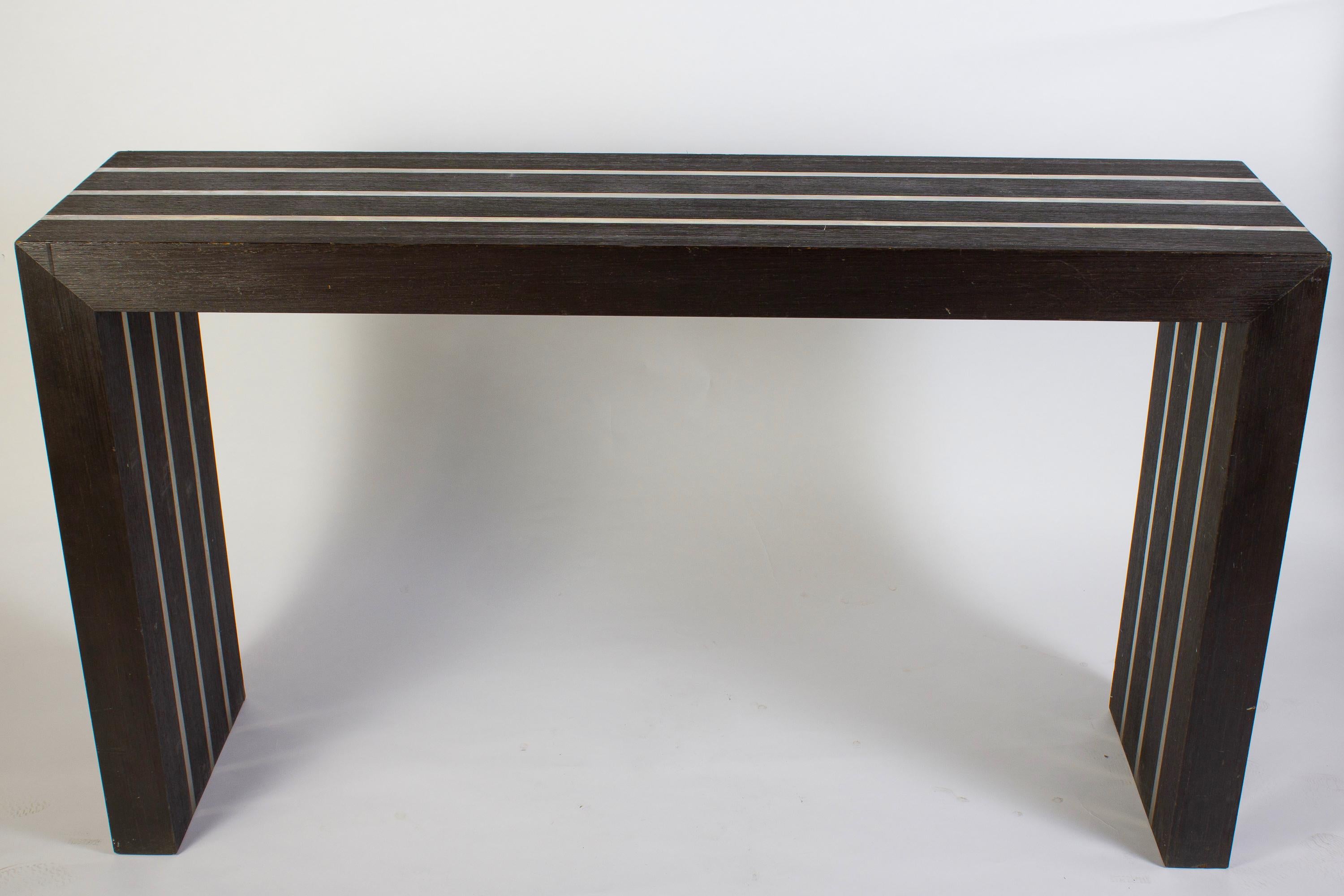 dark wood console table