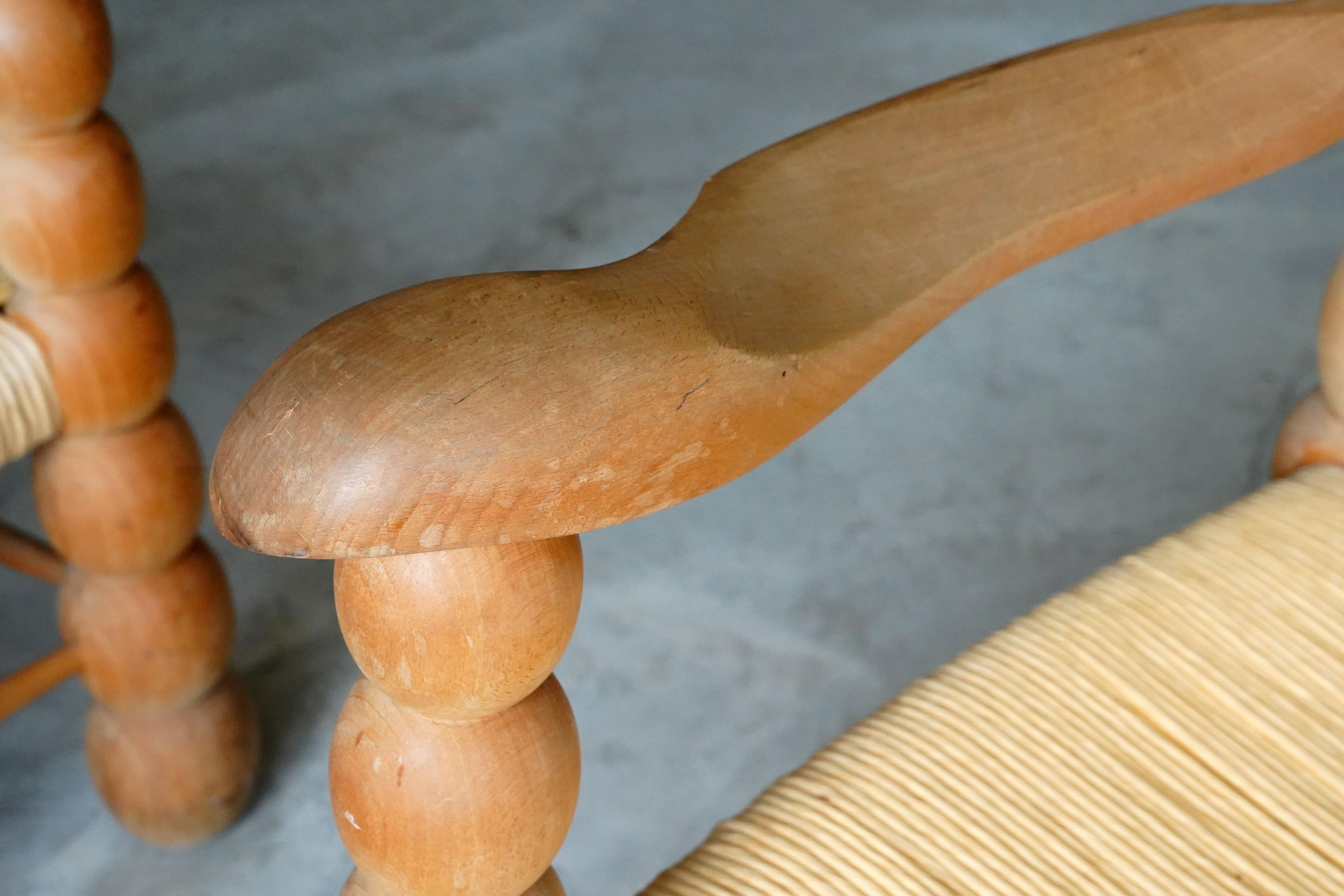 Italian Modernist Designer, Lounge Chairs, Beech, Rattan, Italy, 1960s 1