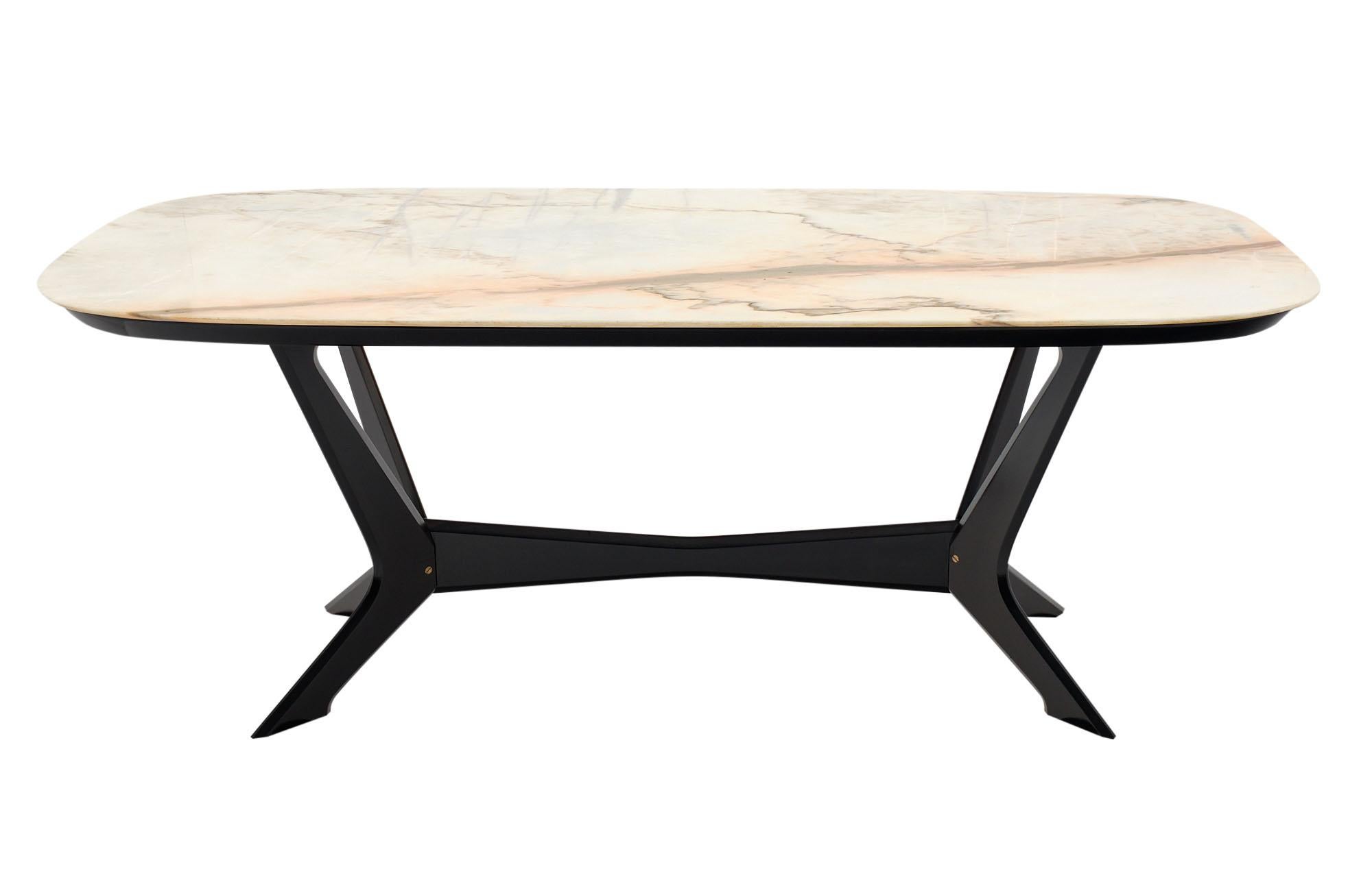 Mid-Century Modern Italian Modernist Dining Table Attributed to Ico Parisi For Sale