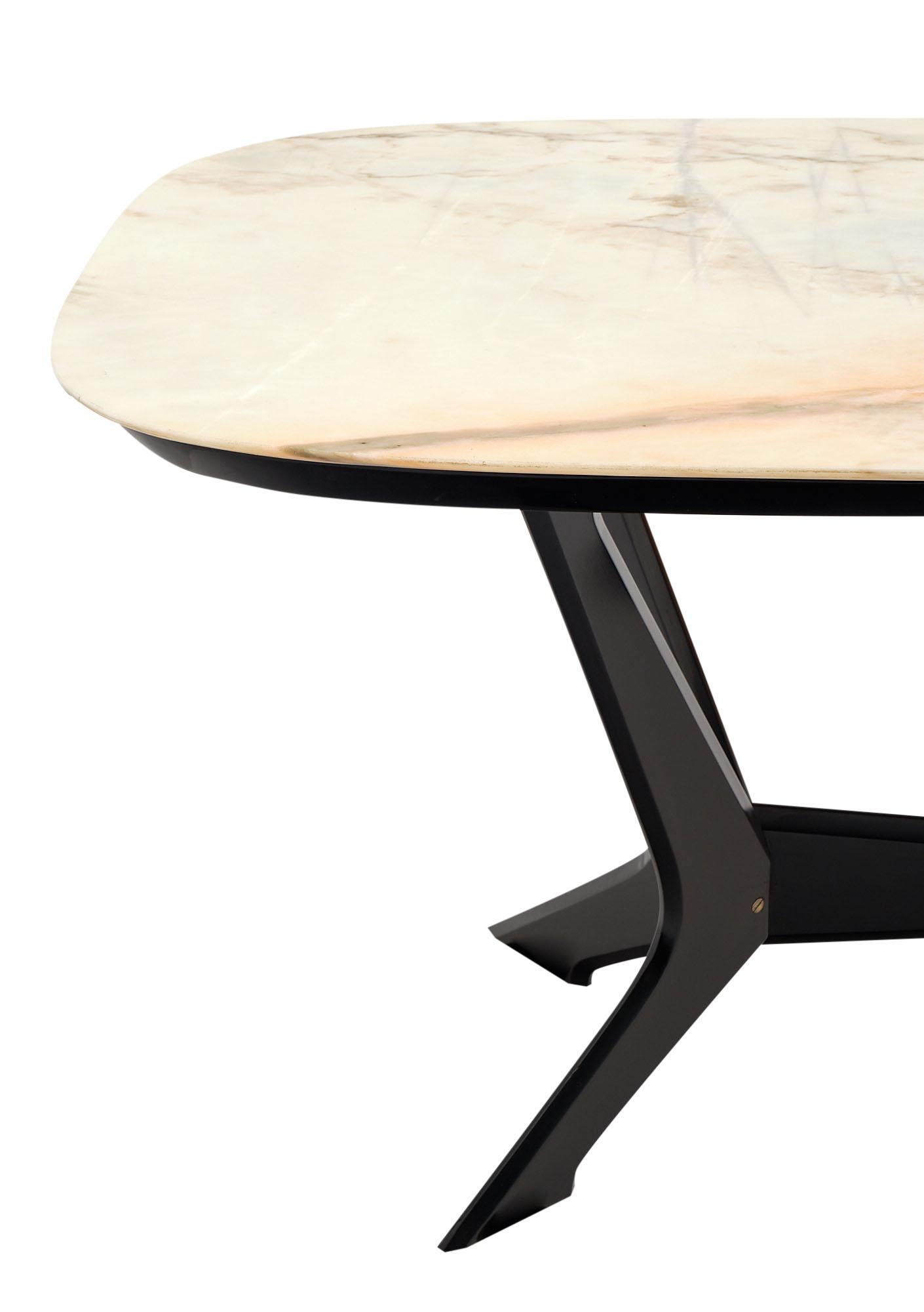 Marble Italian Modernist Dining Table Attributed to Ico Parisi For Sale