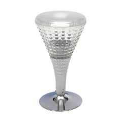 Italian Modernist Floor Lamp, Chrome and Glass, Circa 1970