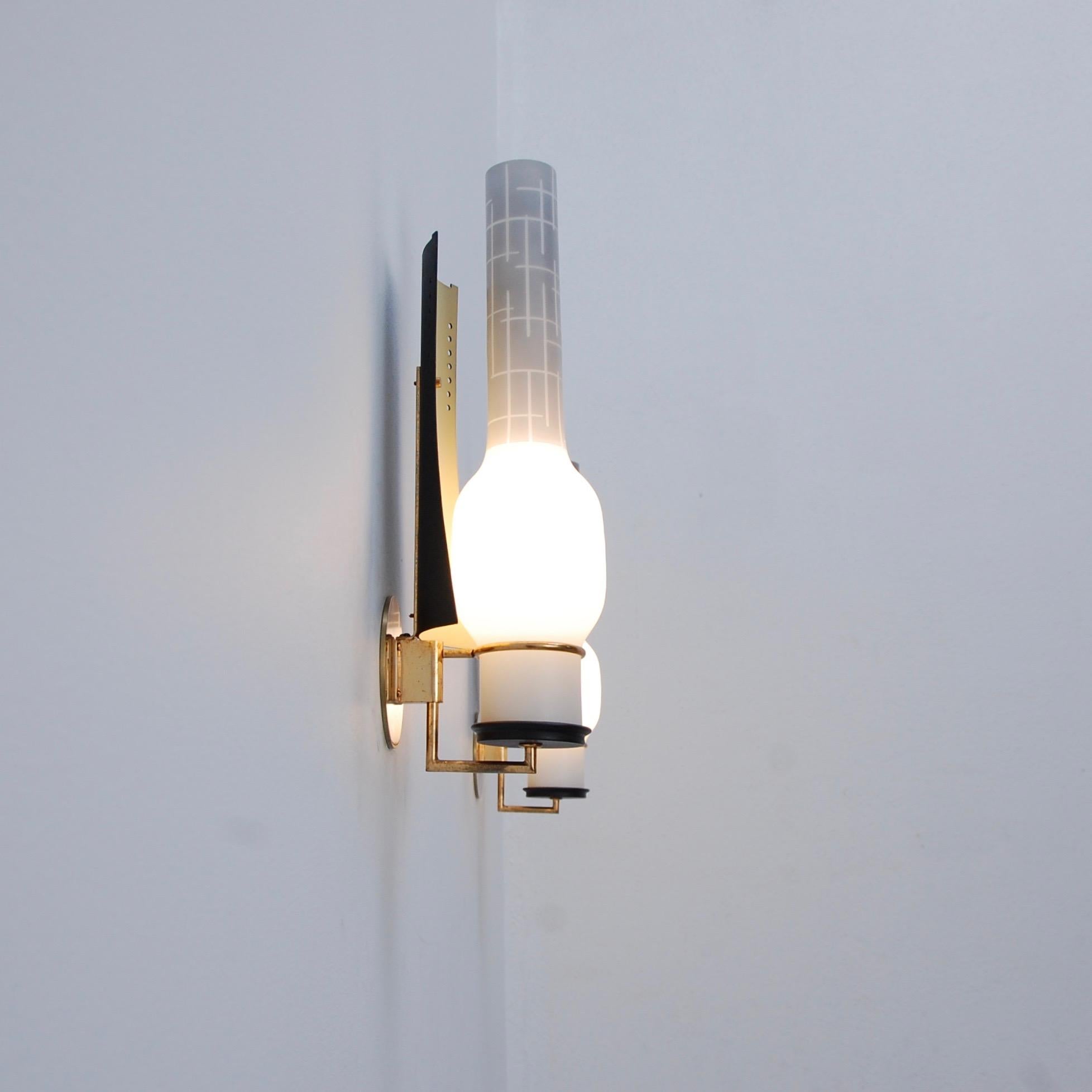 Italian Modernist Fluted Sconces For Sale 7