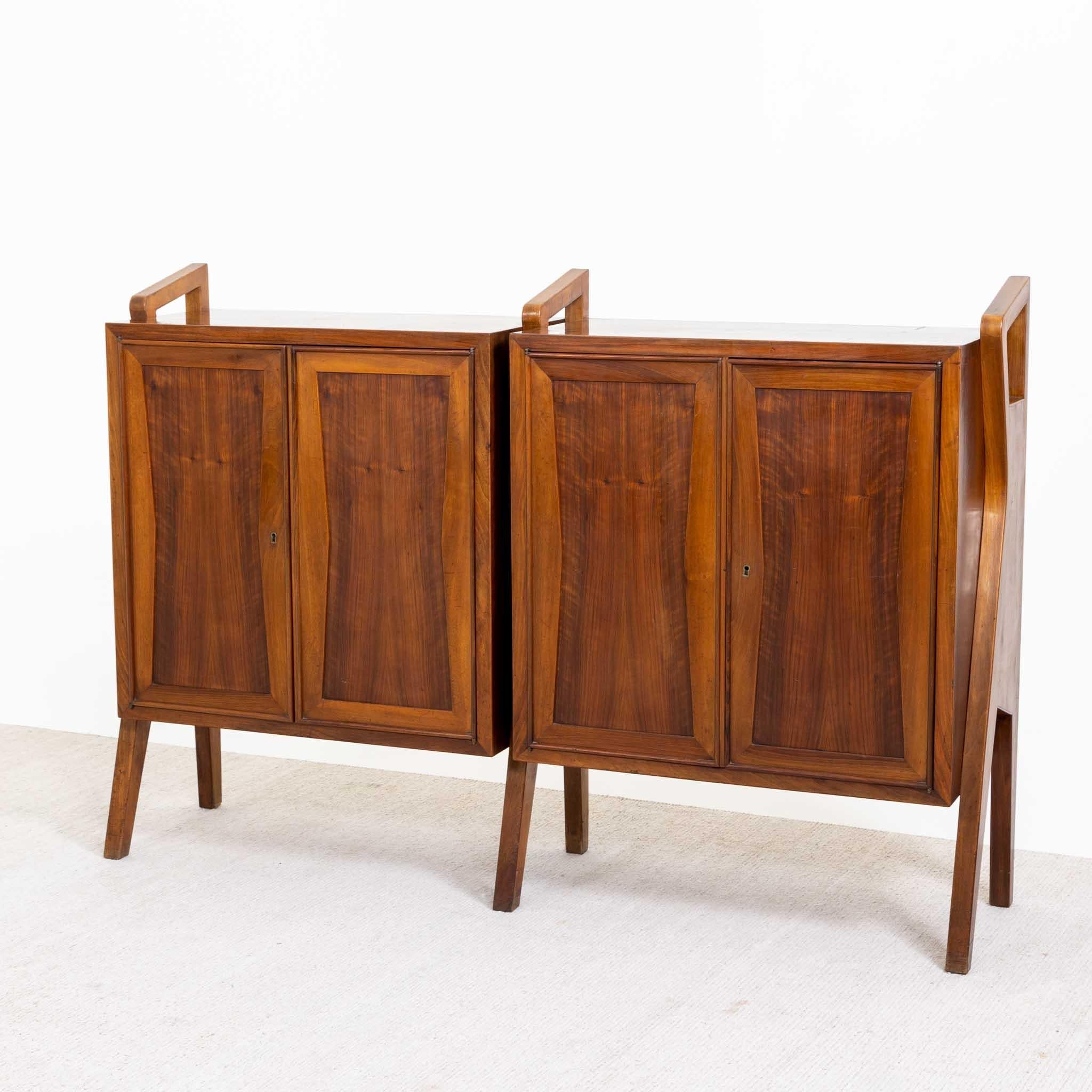 Mid-Century Modern Mid-Century Walnut Cabinet, Italy 1950s For Sale