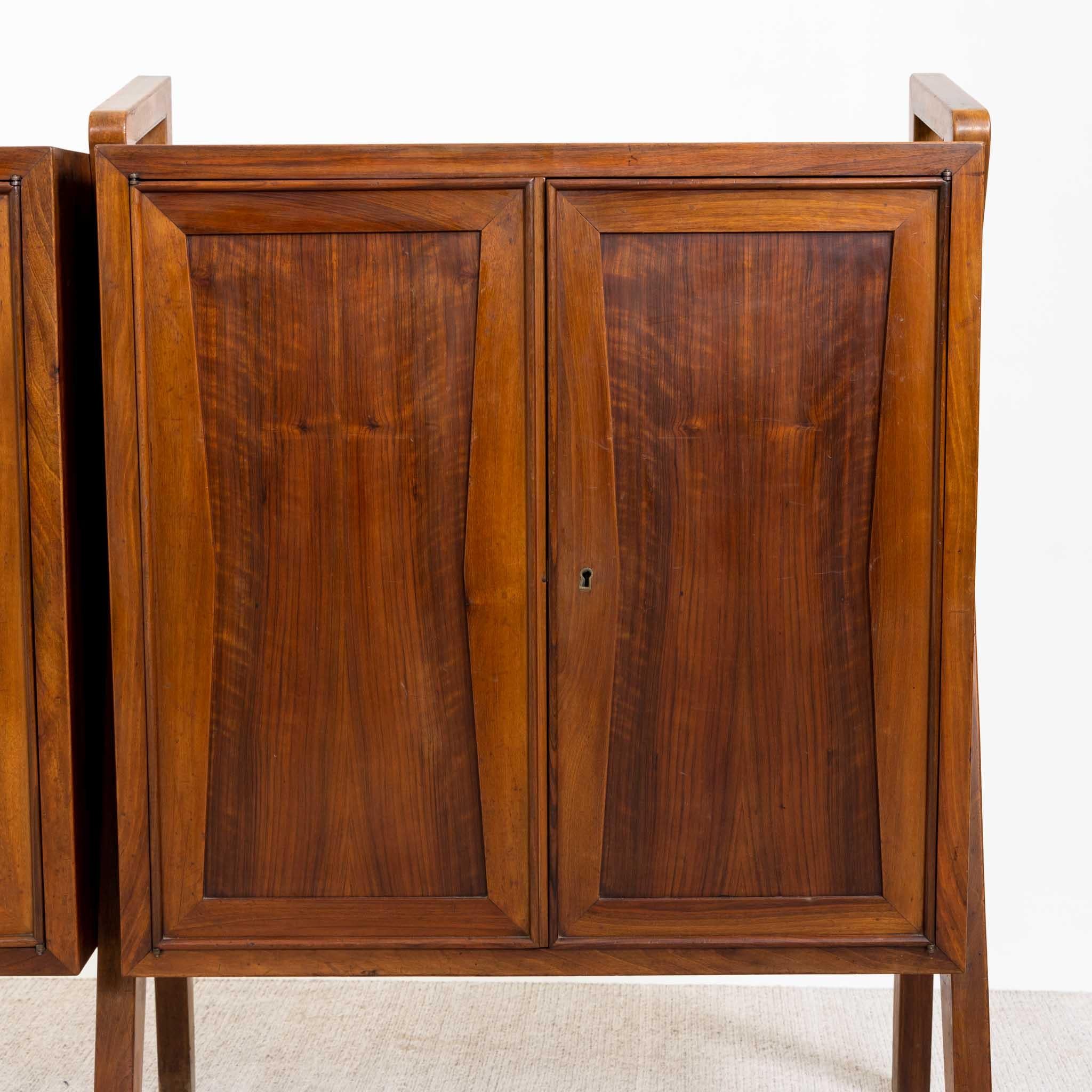 Mid-20th Century Mid-Century Walnut Cabinet, Italy 1950s For Sale