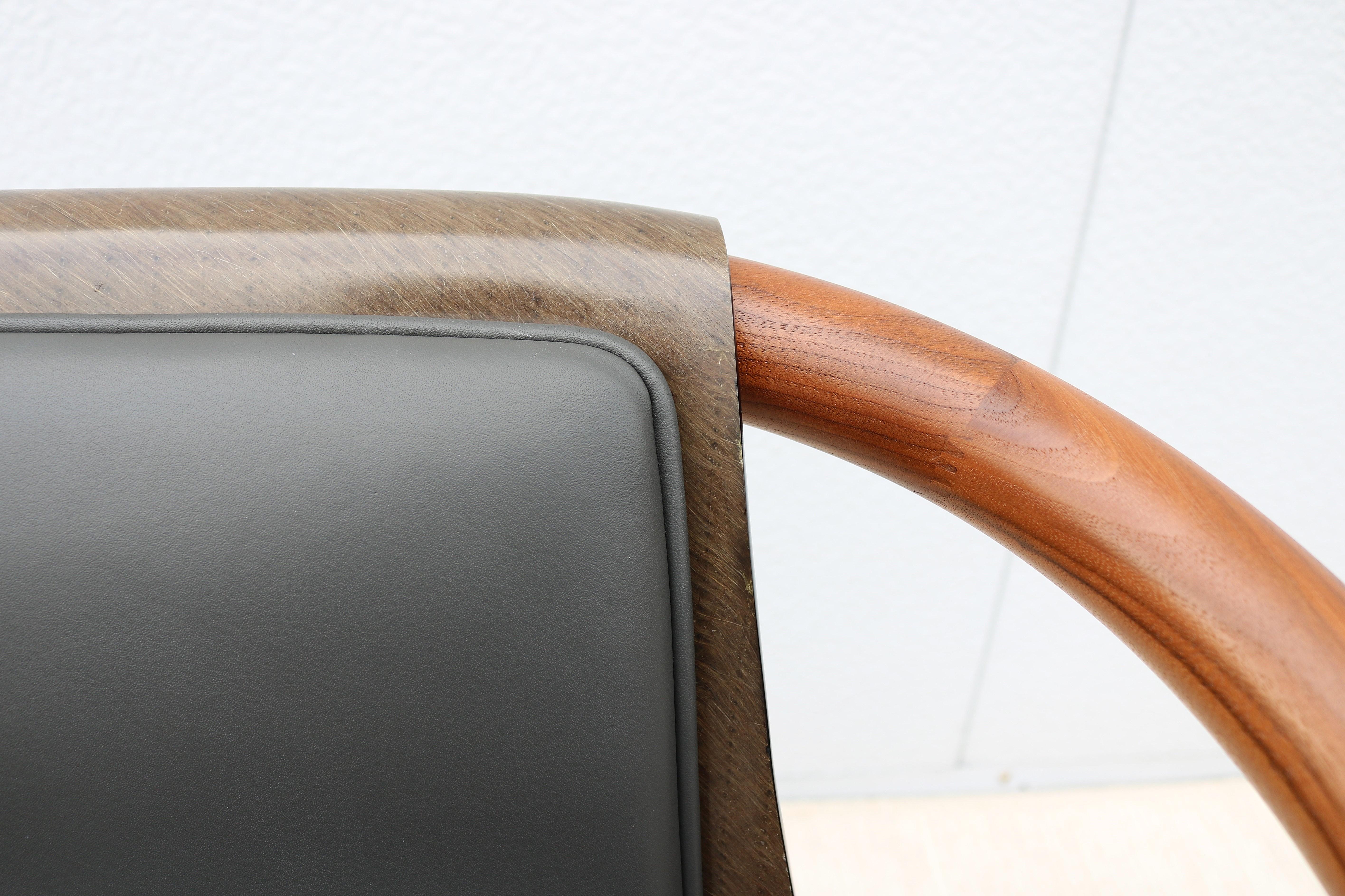 Italian Modernist Jean Philippe Nuel for Saintluc & Amura Hamac Leather Armchair For Sale 12