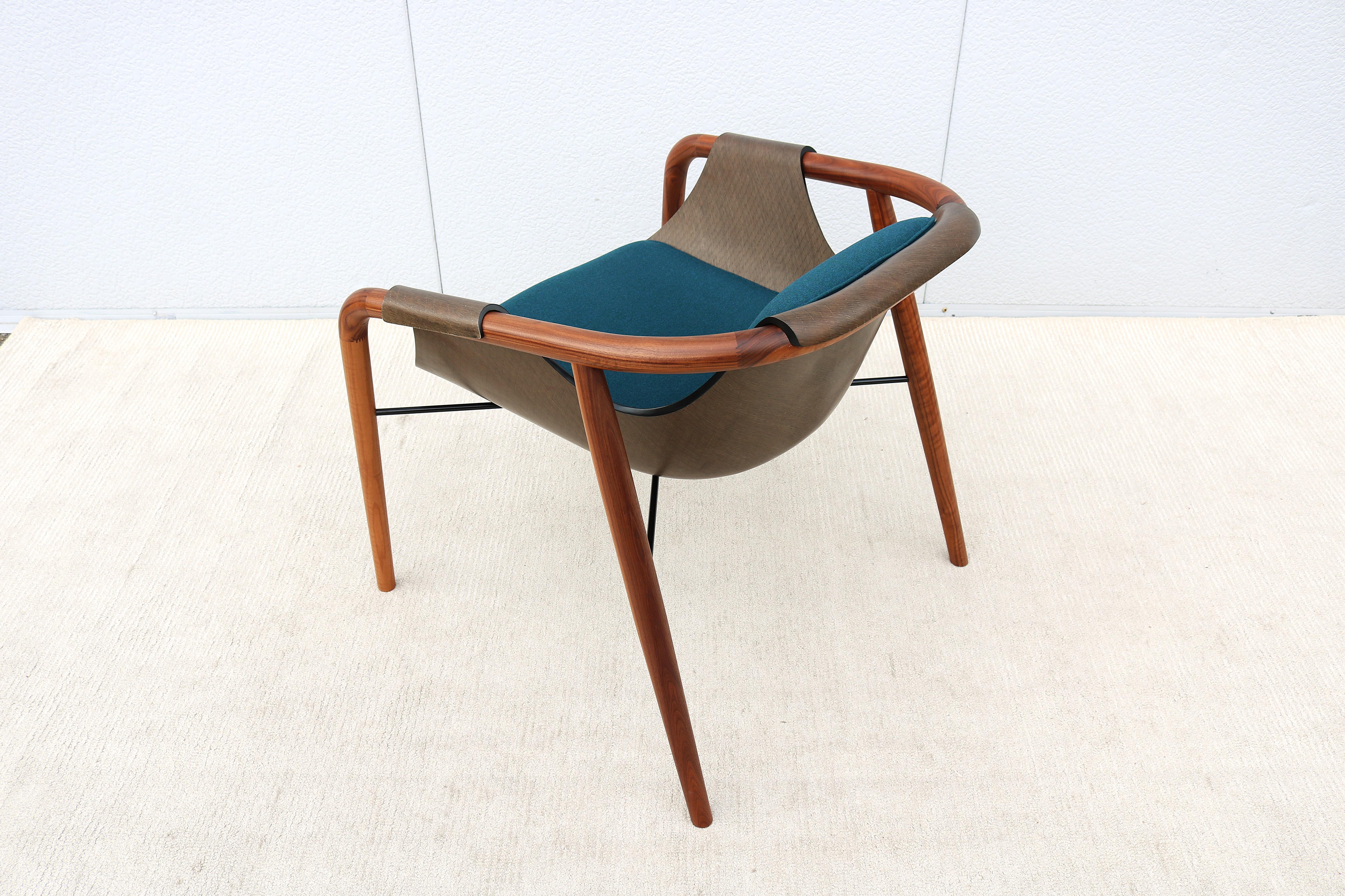 Italian Modernist Jean Philippe Nuel for Saintluc & Amura Hamac Lounge Armchair For Sale 6