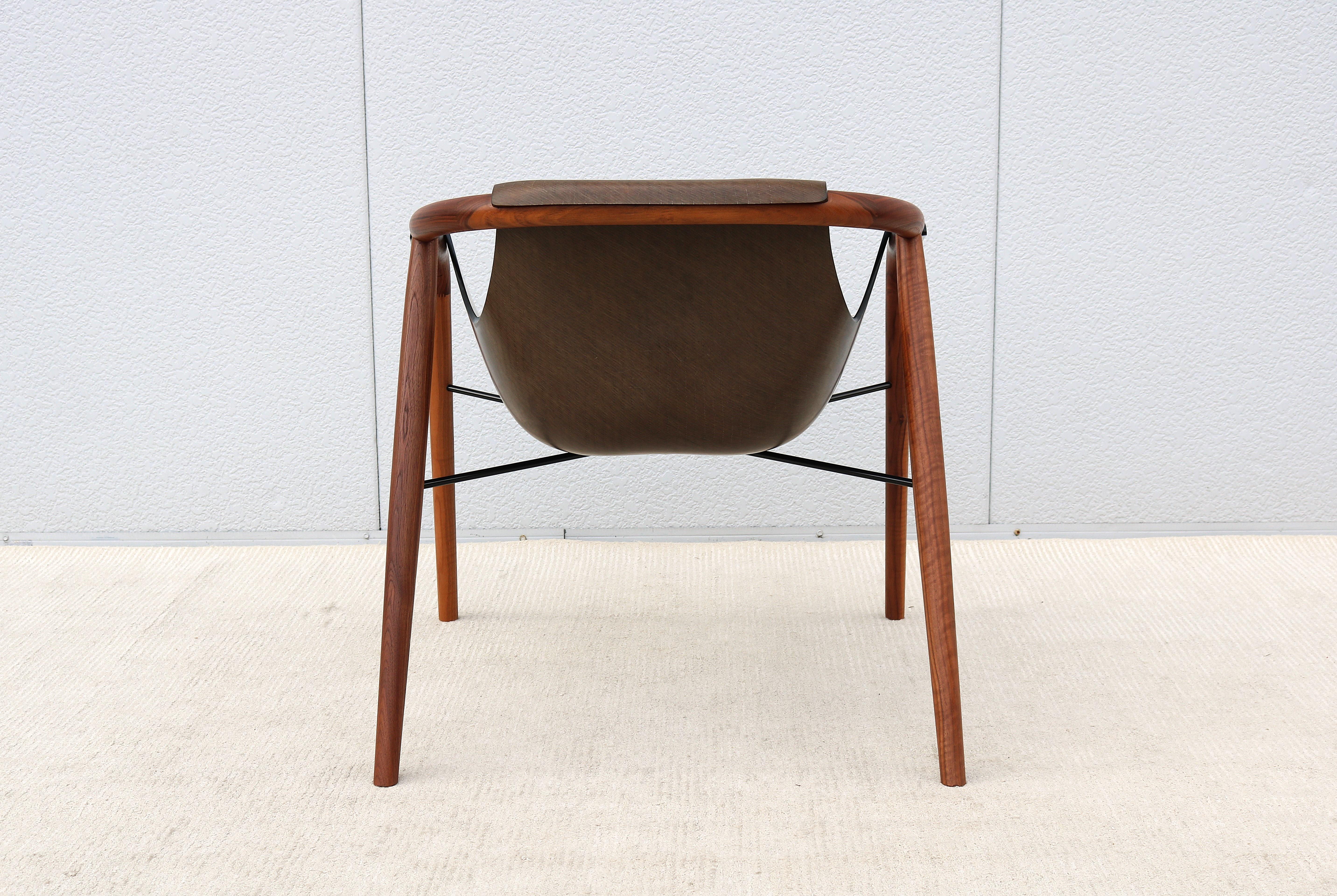 Italian Modernist Jean Philippe Nuel for Saintluc & Amura Hamac Lounge Armchair For Sale 8