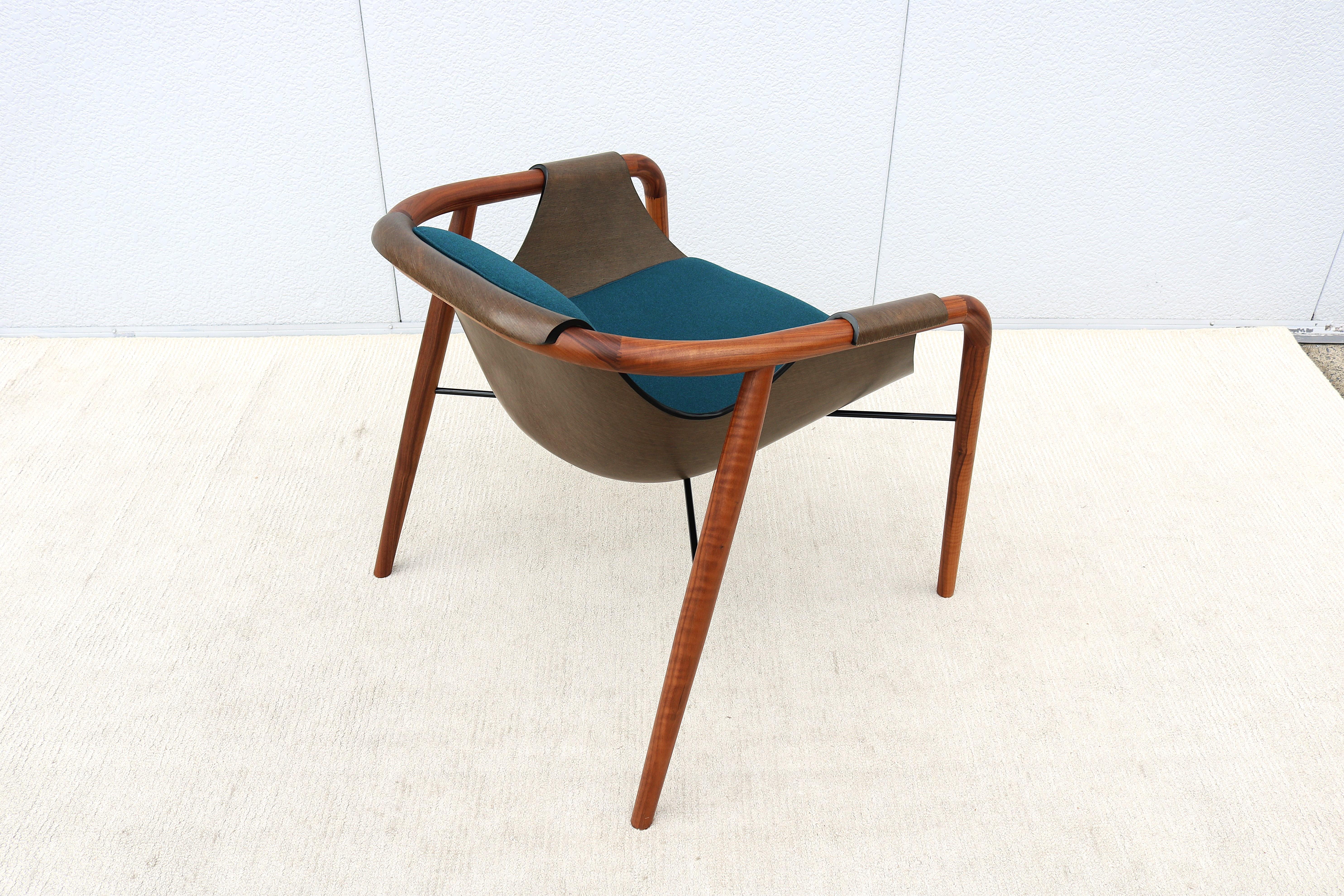 Italian Modernist Jean Philippe Nuel for Saintluc & Amura Hamac Lounge Armchair For Sale 9