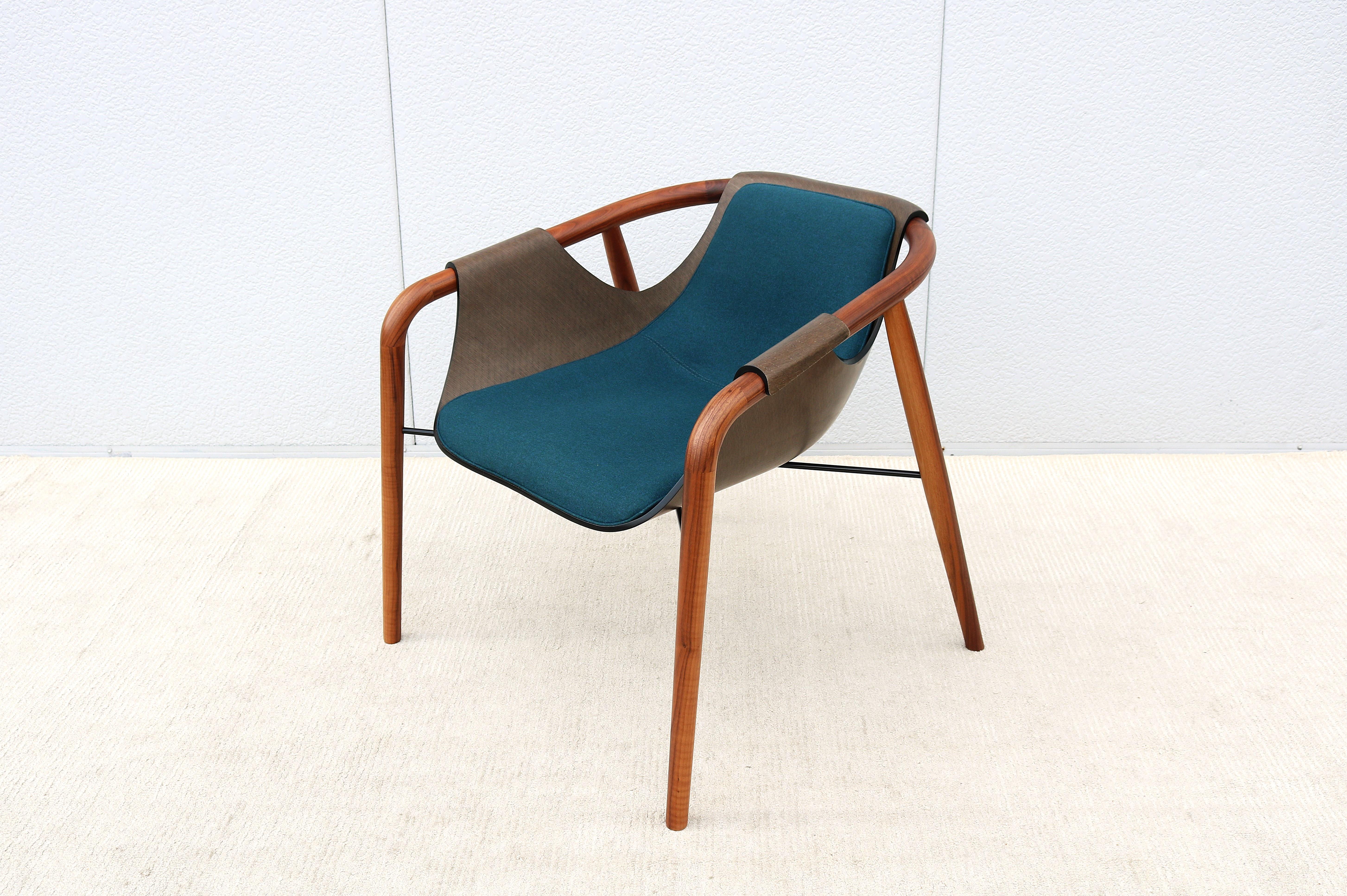 Italian Modernist Jean Philippe Nuel for Saintluc & Amura Hamac Lounge Armchair For Sale 1