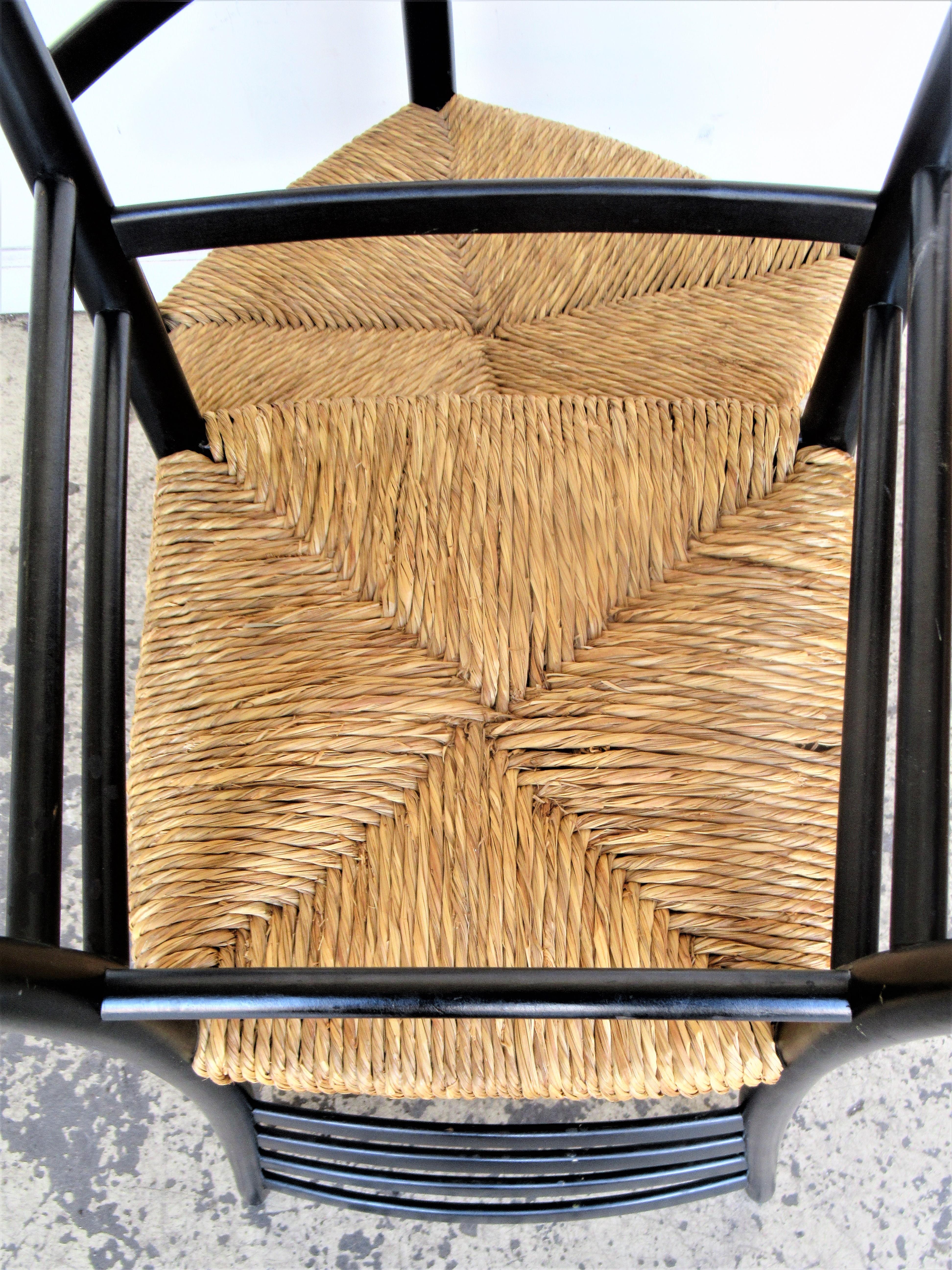 Frêne Chaises italiennes à dossier en échelle dans le style de Gio Ponti en vente