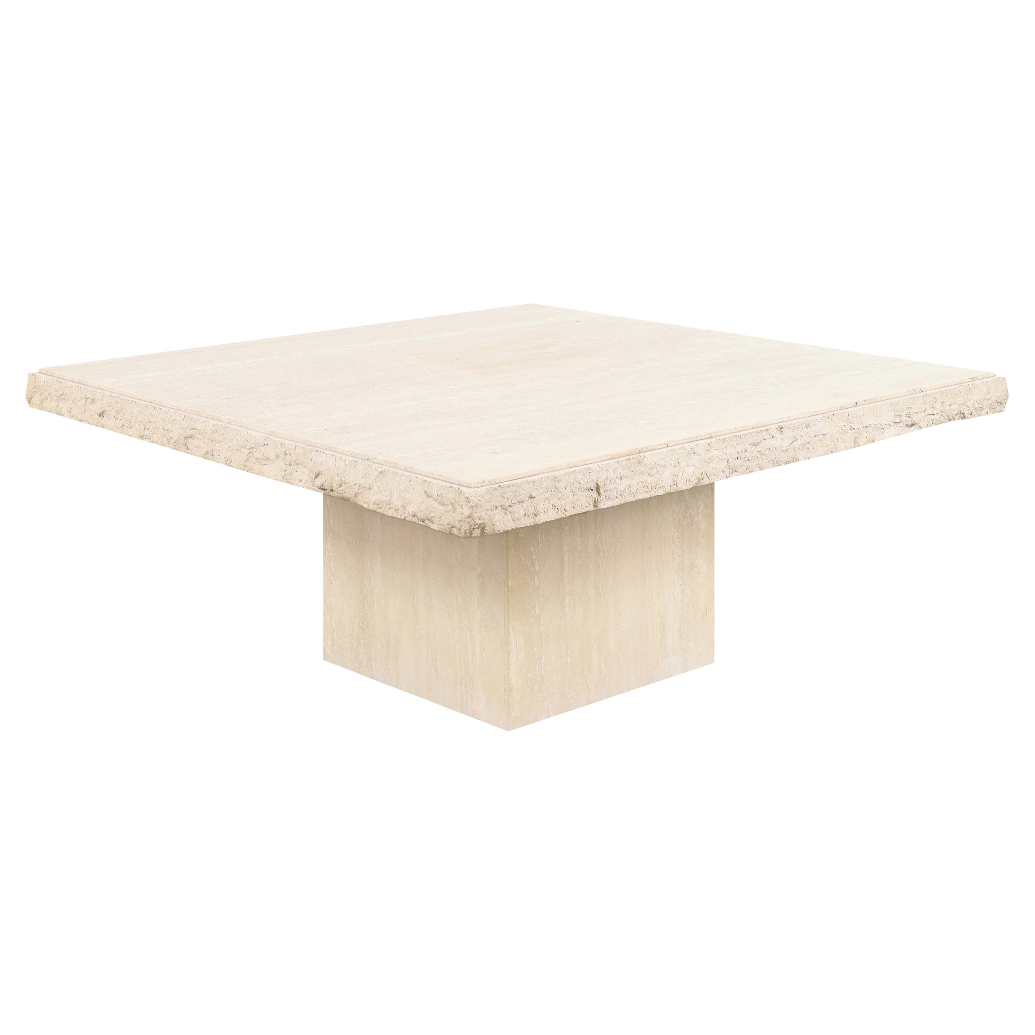 Travertine Coffee Table For Sale at 1stDibs
