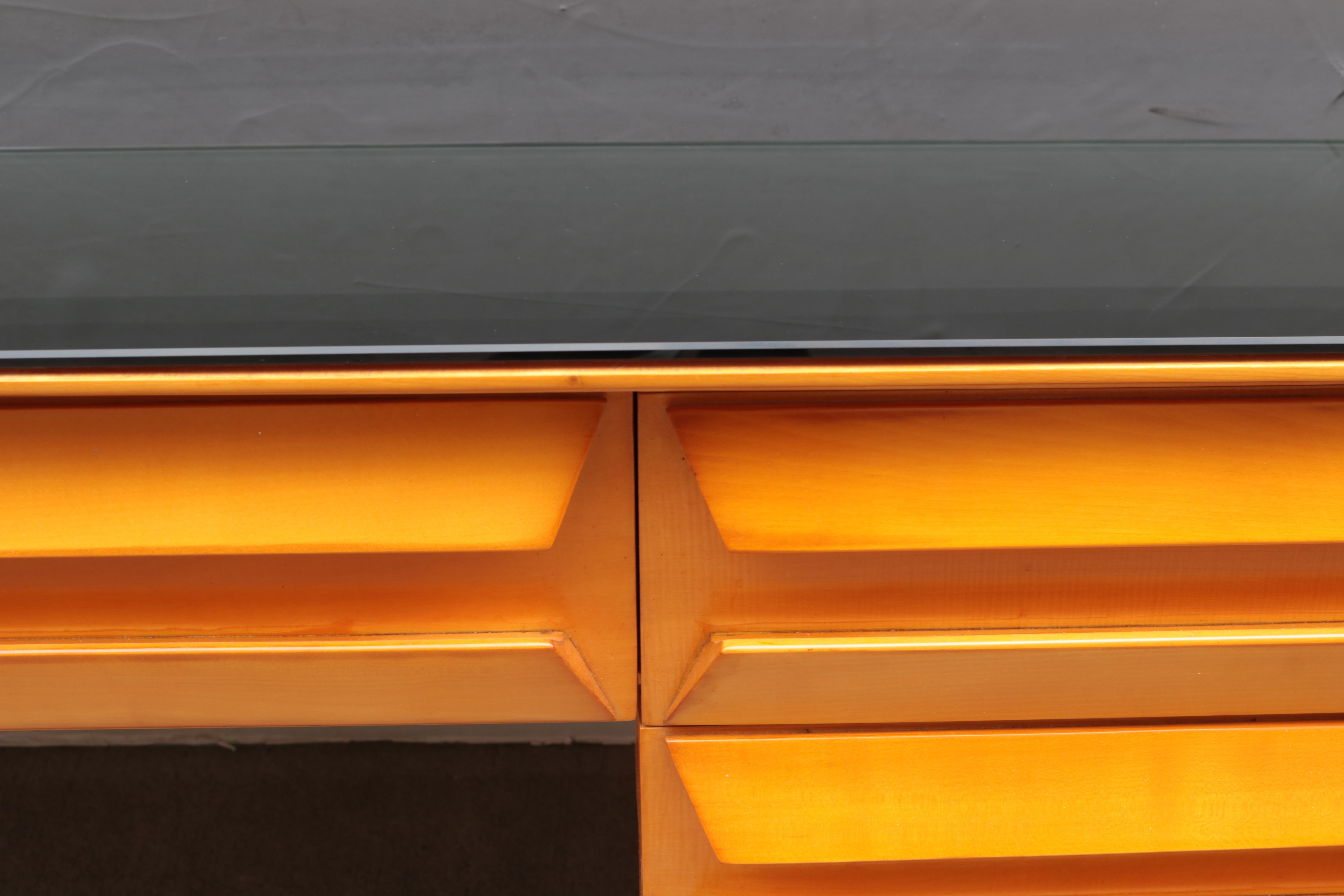 Mid-Century Modern Italian Modernist Low Sideboard For Sale