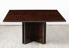 Italian Modernist Macassar Ebony Square Dining Table, Italy, circa 1960
