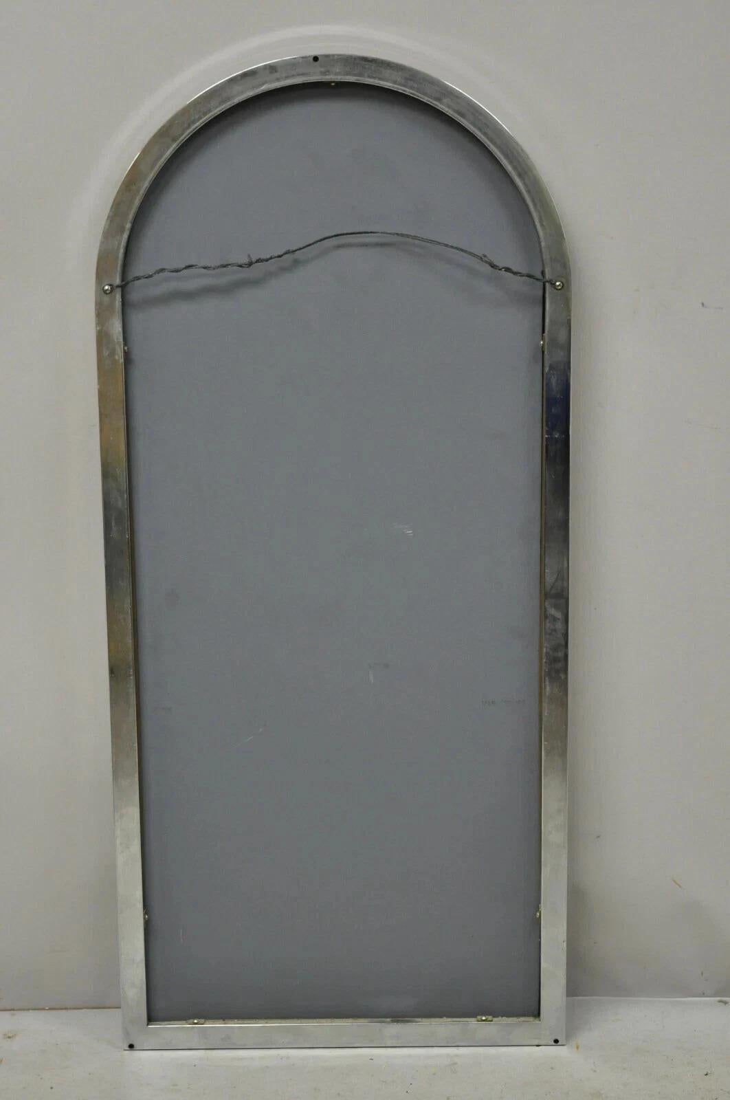 Italian Modernist Maison Jansen Style Steel Brass Chrome Arch 48