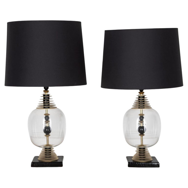 Italian Modernist Murano Glass Table Lamps For Sale at 1stDibs