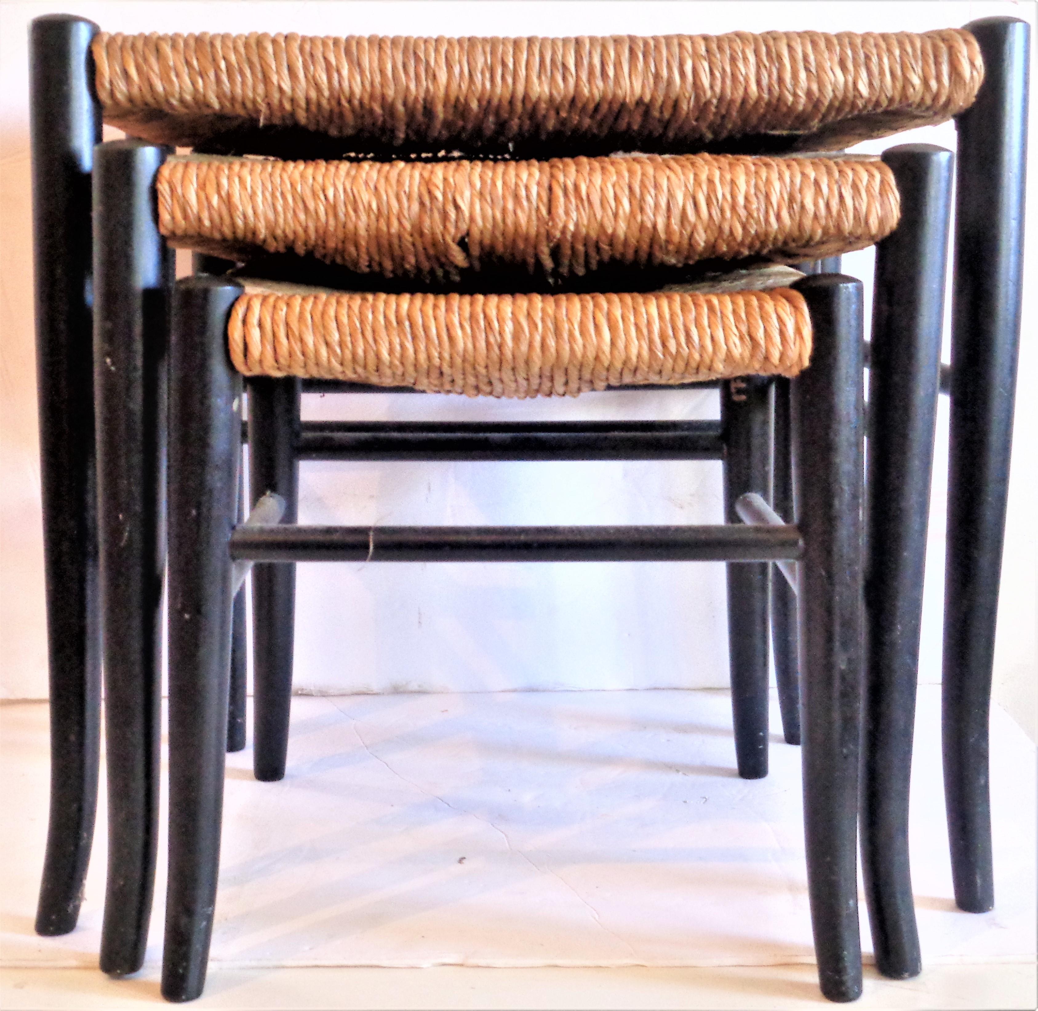 Gio Ponti Style Nesting Stools, Made in Italy 1960's  3