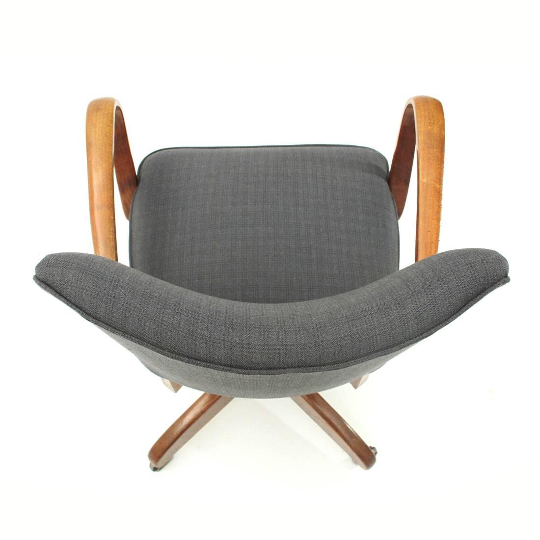 Mid-20th Century Italian Modernist Office Chair, 1940s