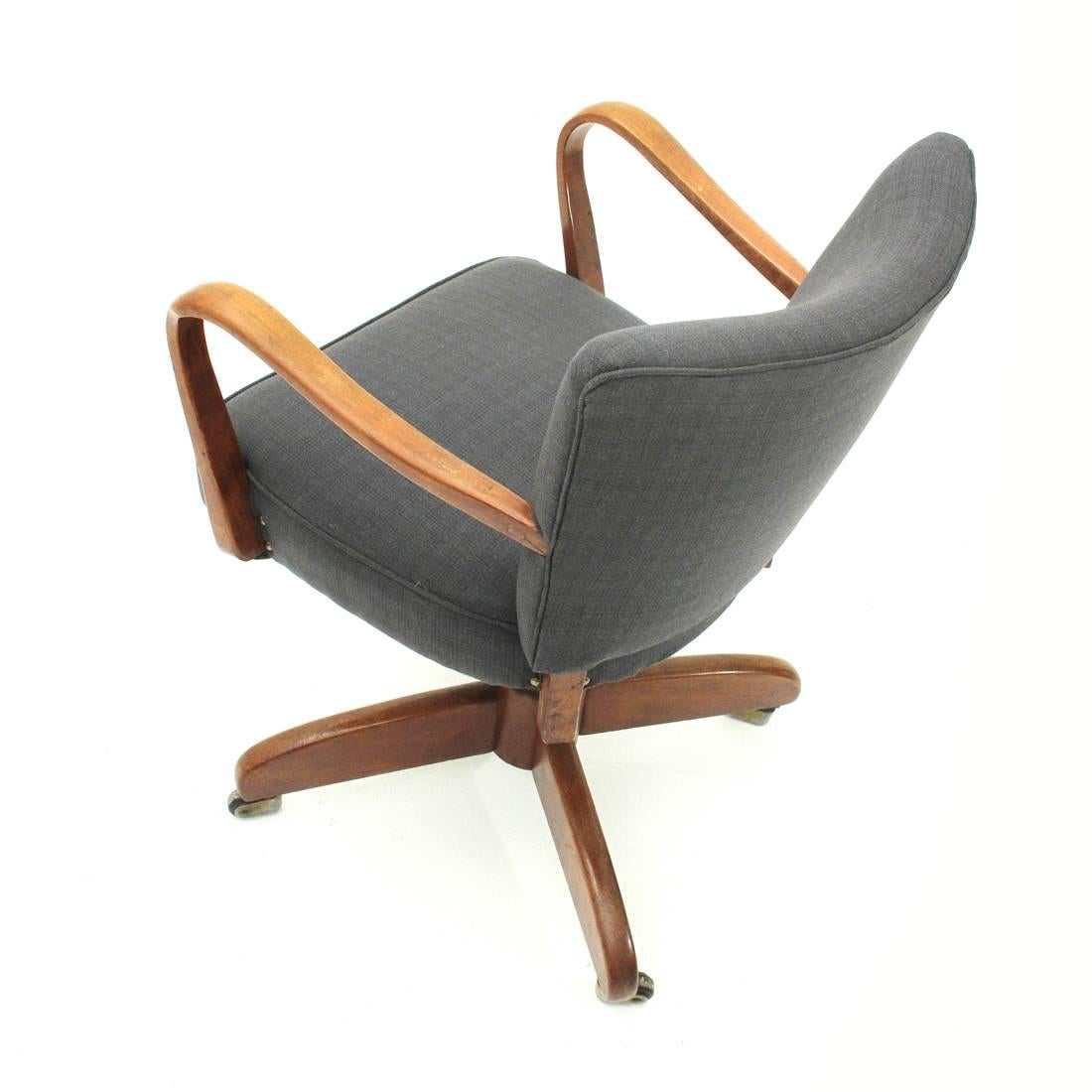 Metal Italian Modernist Office Chair, 1940s