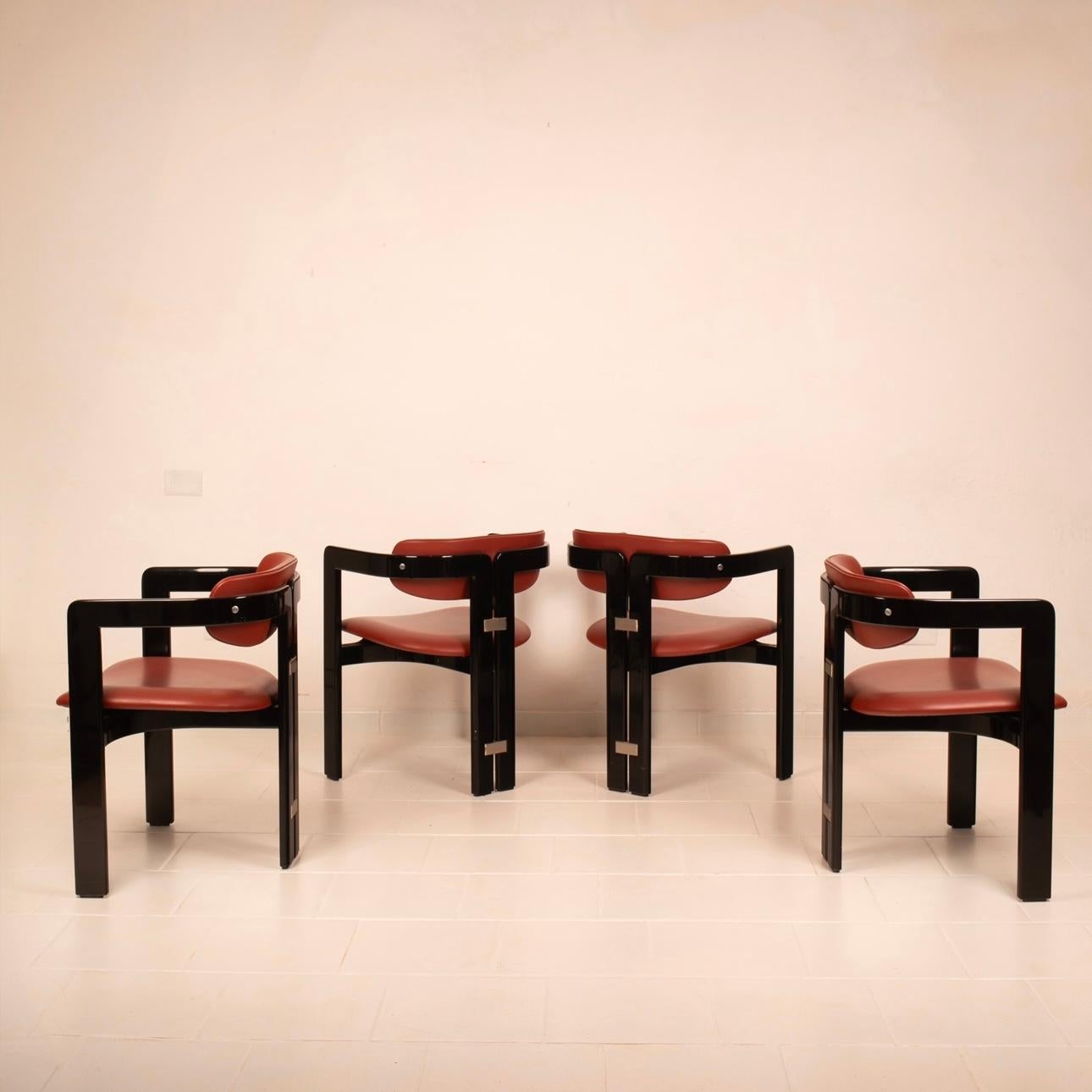 Italian Modernist Pamplona Dining Chairs by Augusto Savini for Pozzi Set of 2 in vendita 13