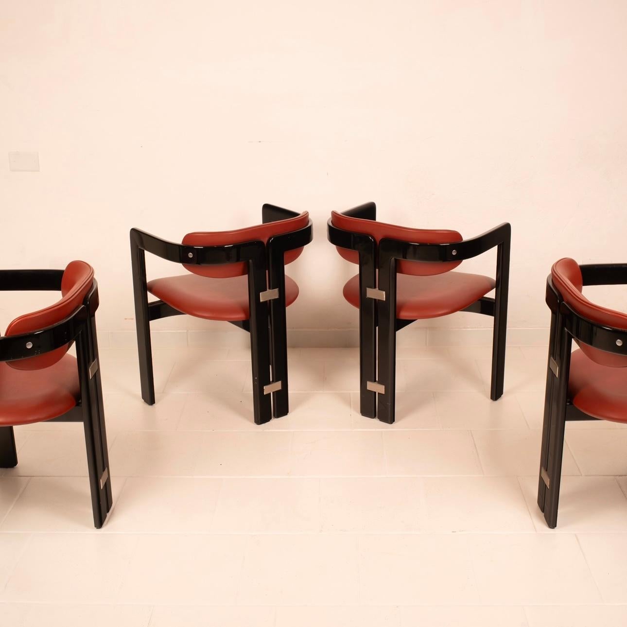 Italian Modernist Pamplona Dining Chairs by Augusto Savini for Pozzi Set of 2 in vendita 14