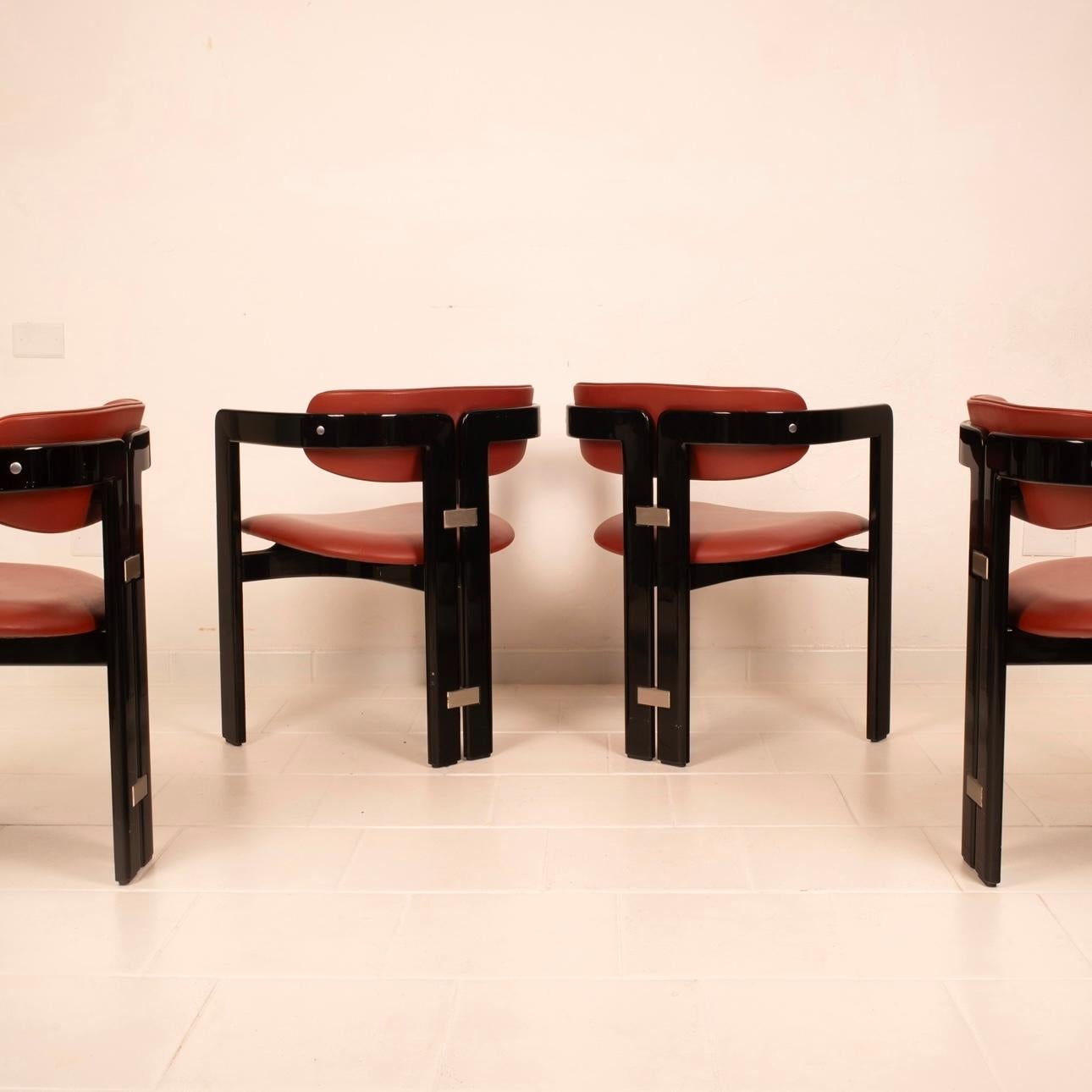 Italian Modernist Pamplona Dining Chairs by Augusto Savini for Pozzi Set of 2 in vendita 15