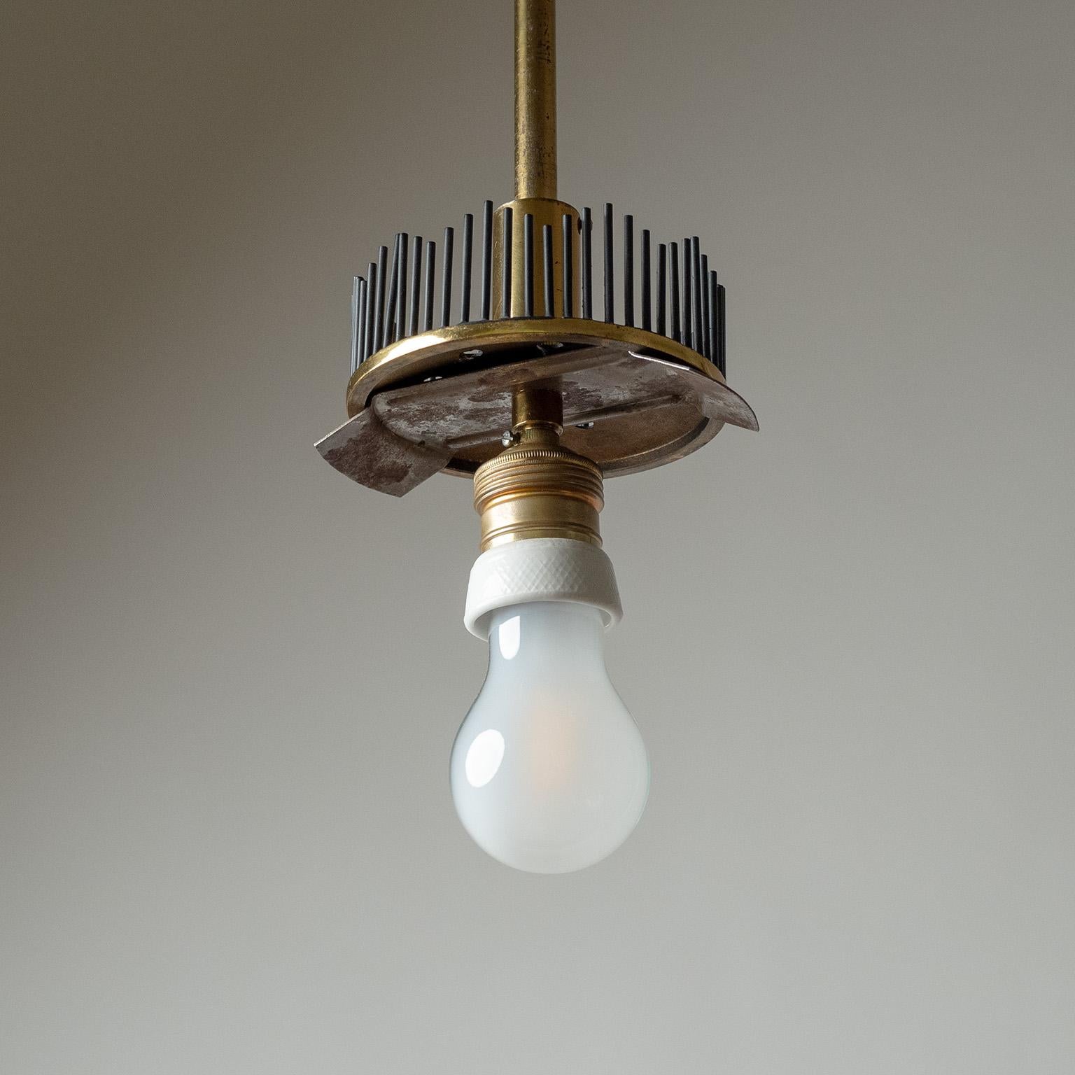 Brass Italian Modernist Pendant, 1950s For Sale