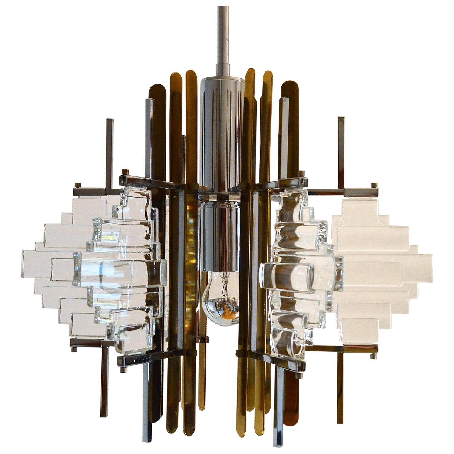 Italian Modernist Pendant Chandelier by Sciolari, 1960s