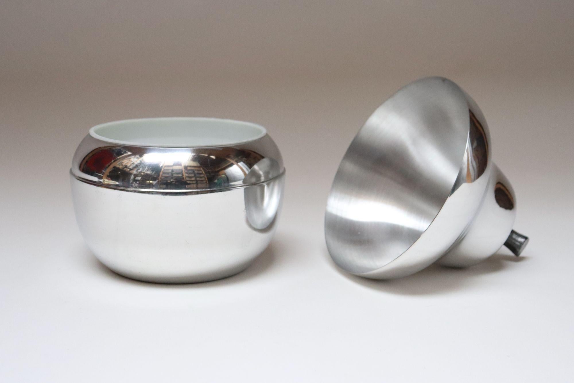 Italian Modernist Polished Aluminum 