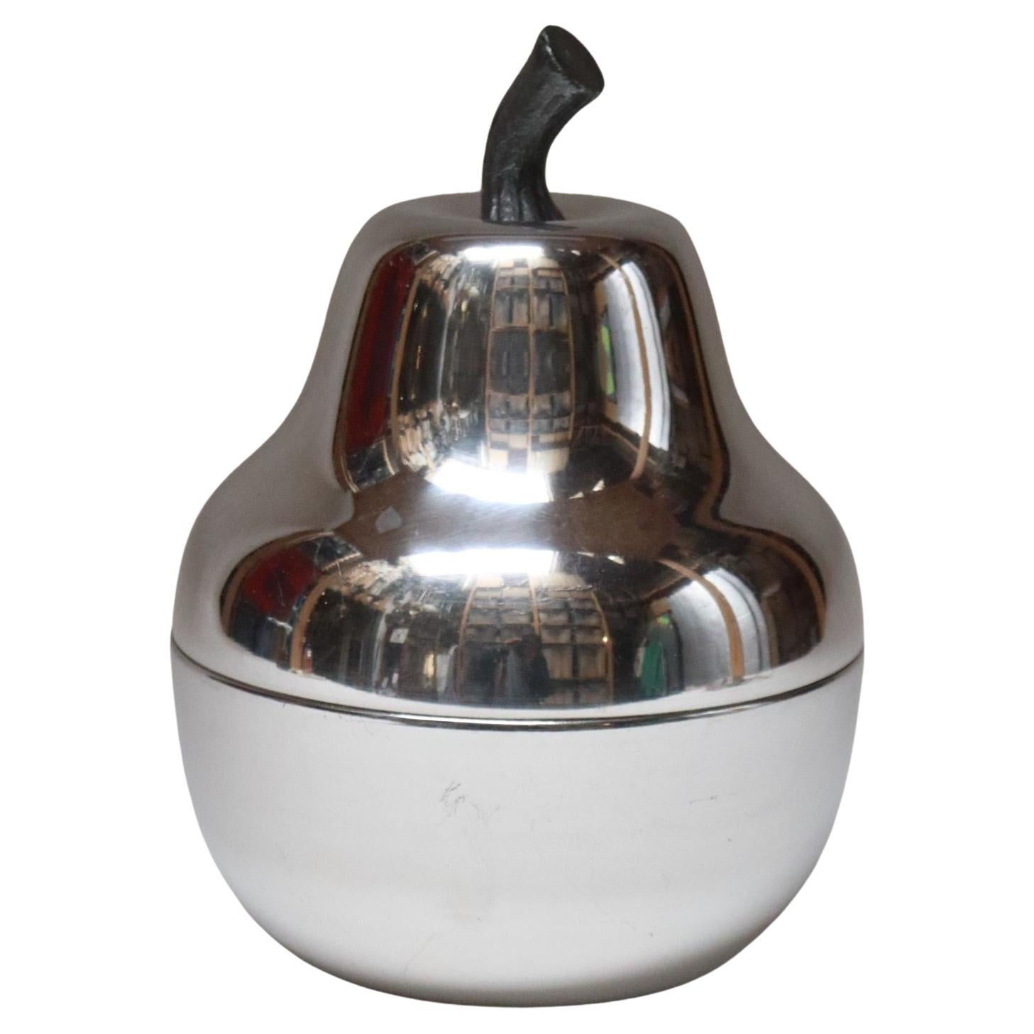 Cubitera "Pera" Modernista Italiana de Aluminio Pulido