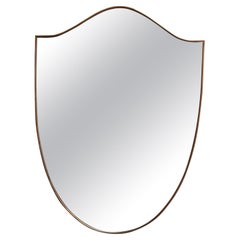 Italian Modernist Ramati Shield Mirror by Vetreria Bonardi
