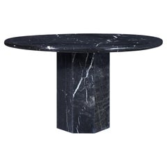 Italian Modernist Round Marble Dining Table